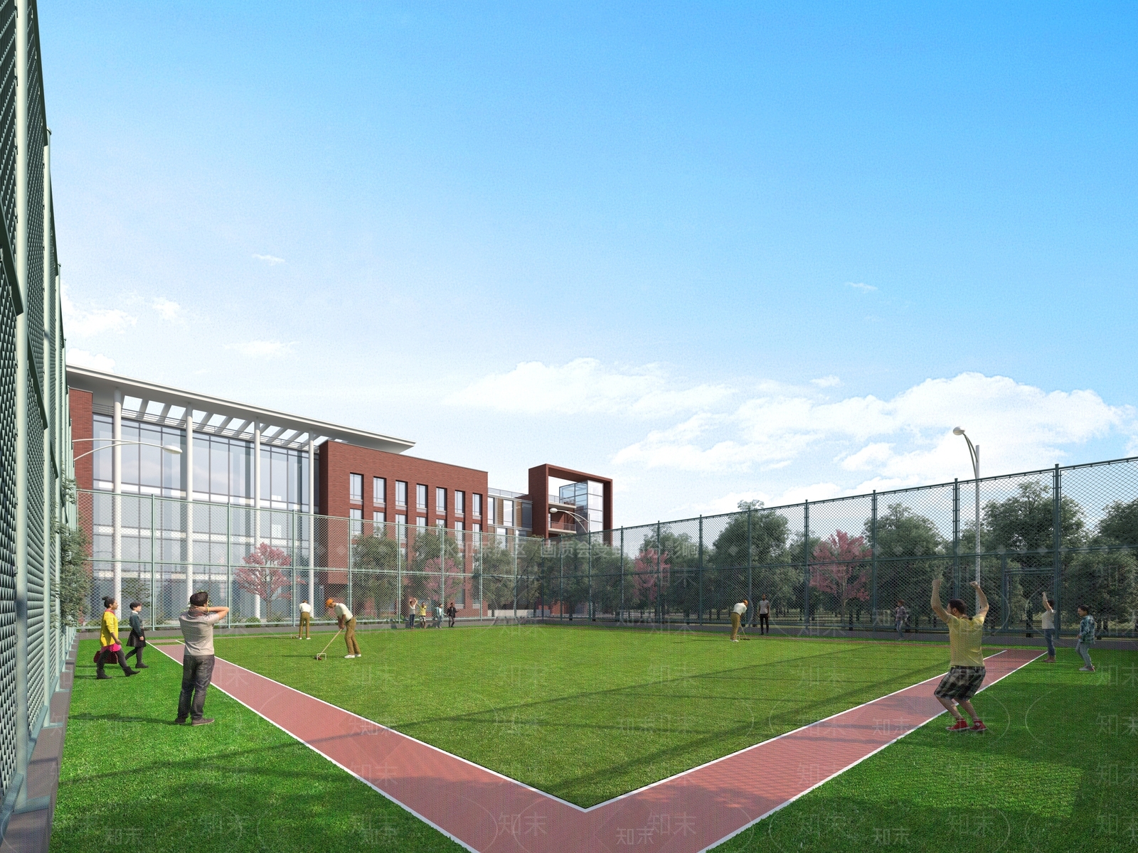 现代门球场3D模型下载【ID:1104766608】