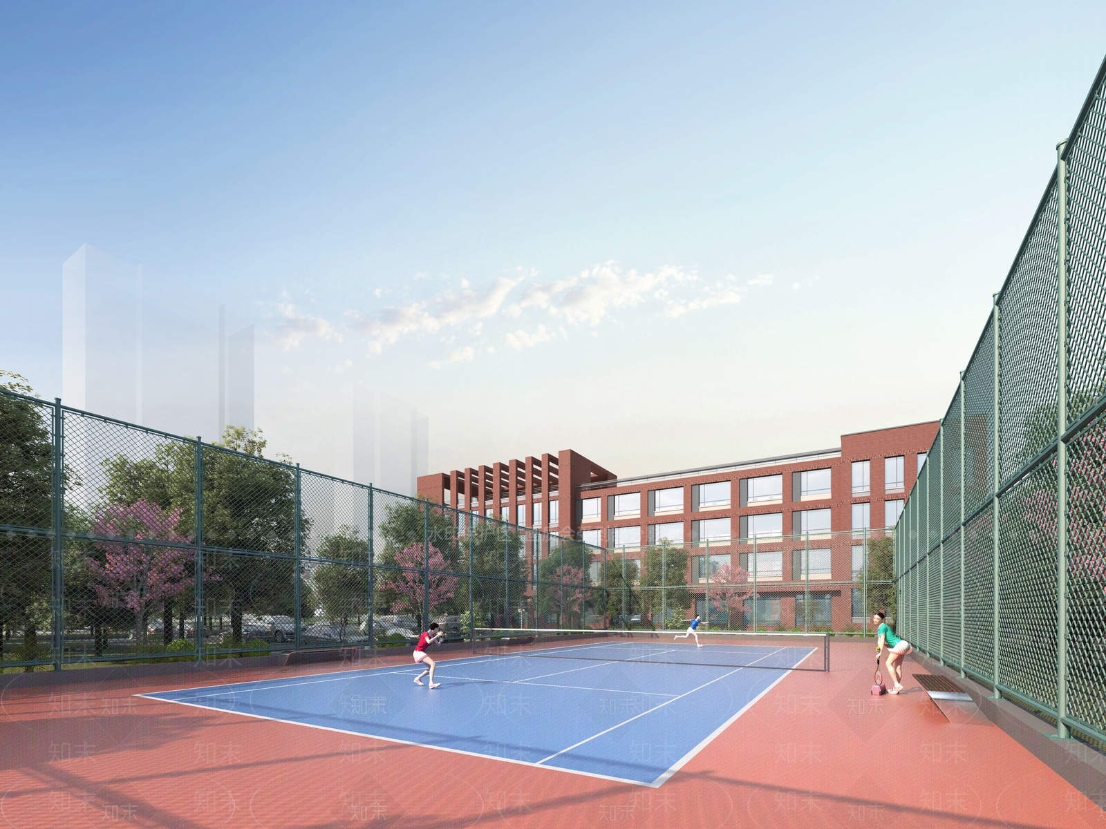 现代网球场3D模型下载【ID:1104768176】