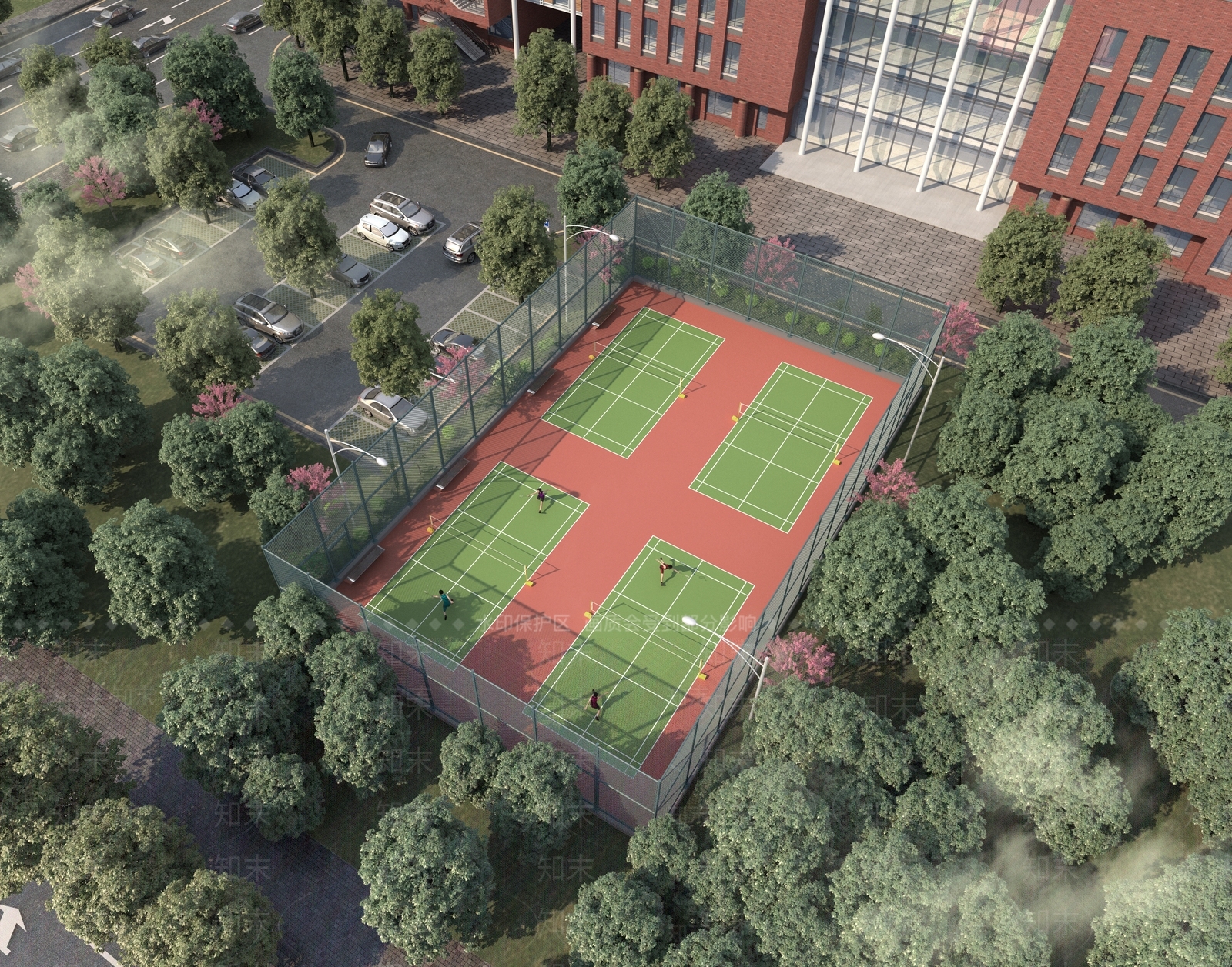 现代羽毛球场3D模型下载【ID:1104768657】