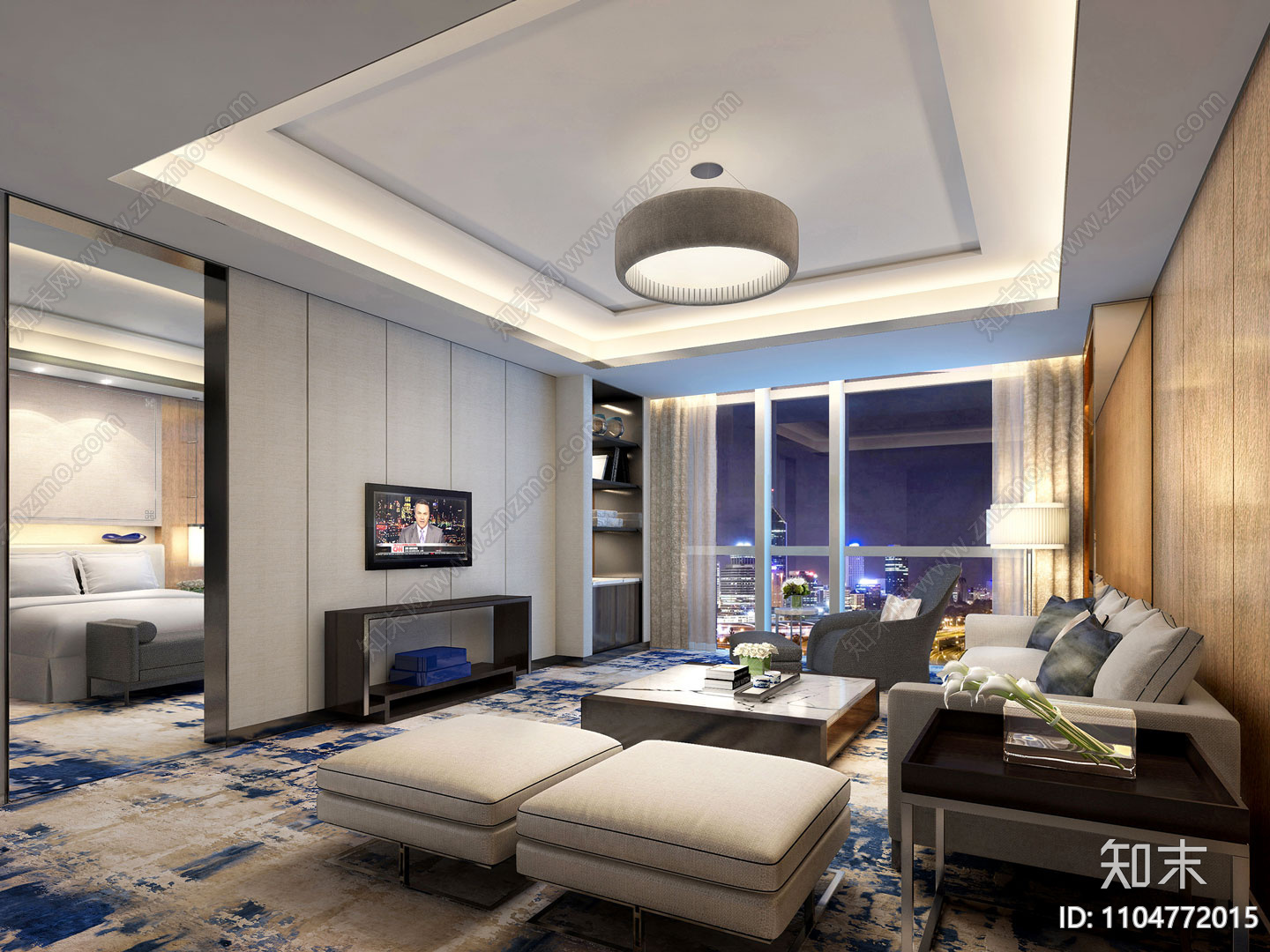 山东淄博喜来登酒店cad施工图下载【ID:1104772015】