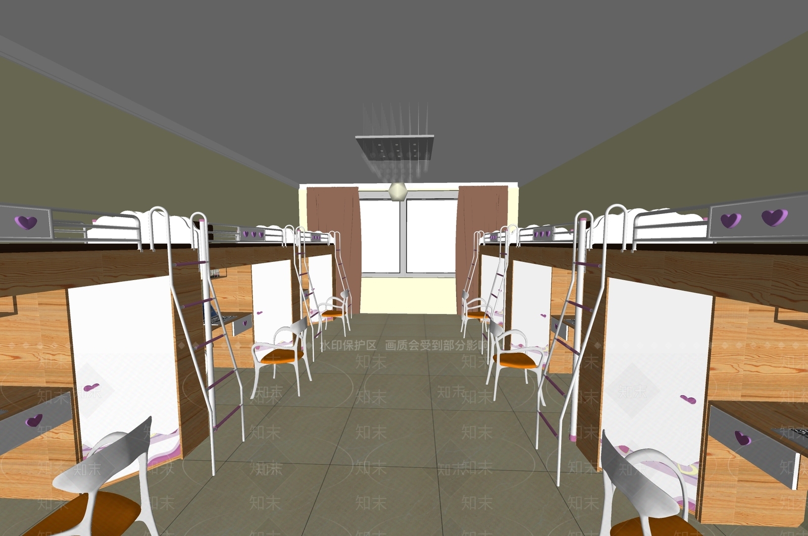 现代学校宿舍SU模型下载【ID:1104774256】