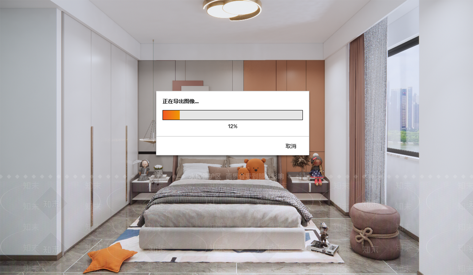 现代儿童房SU模型下载【ID:1104850534】
