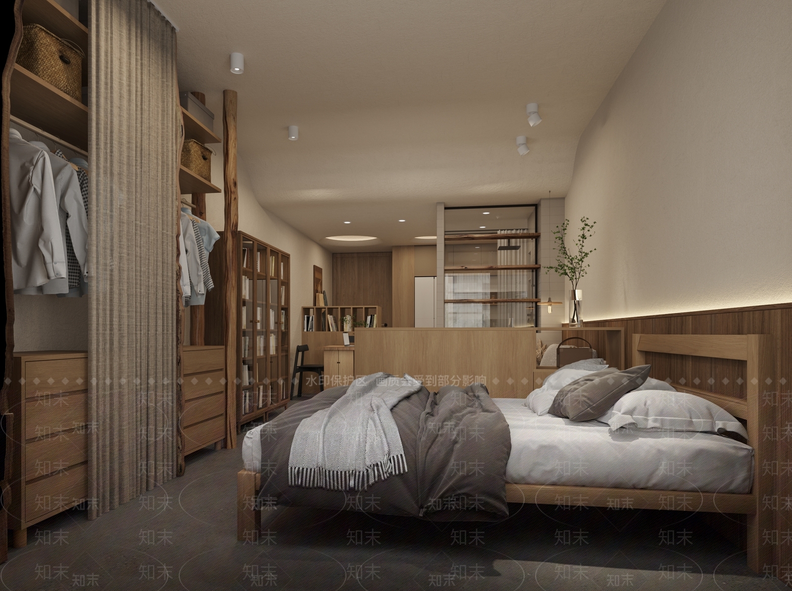 侘寂单身公寓3D模型下载【ID:1104779816】