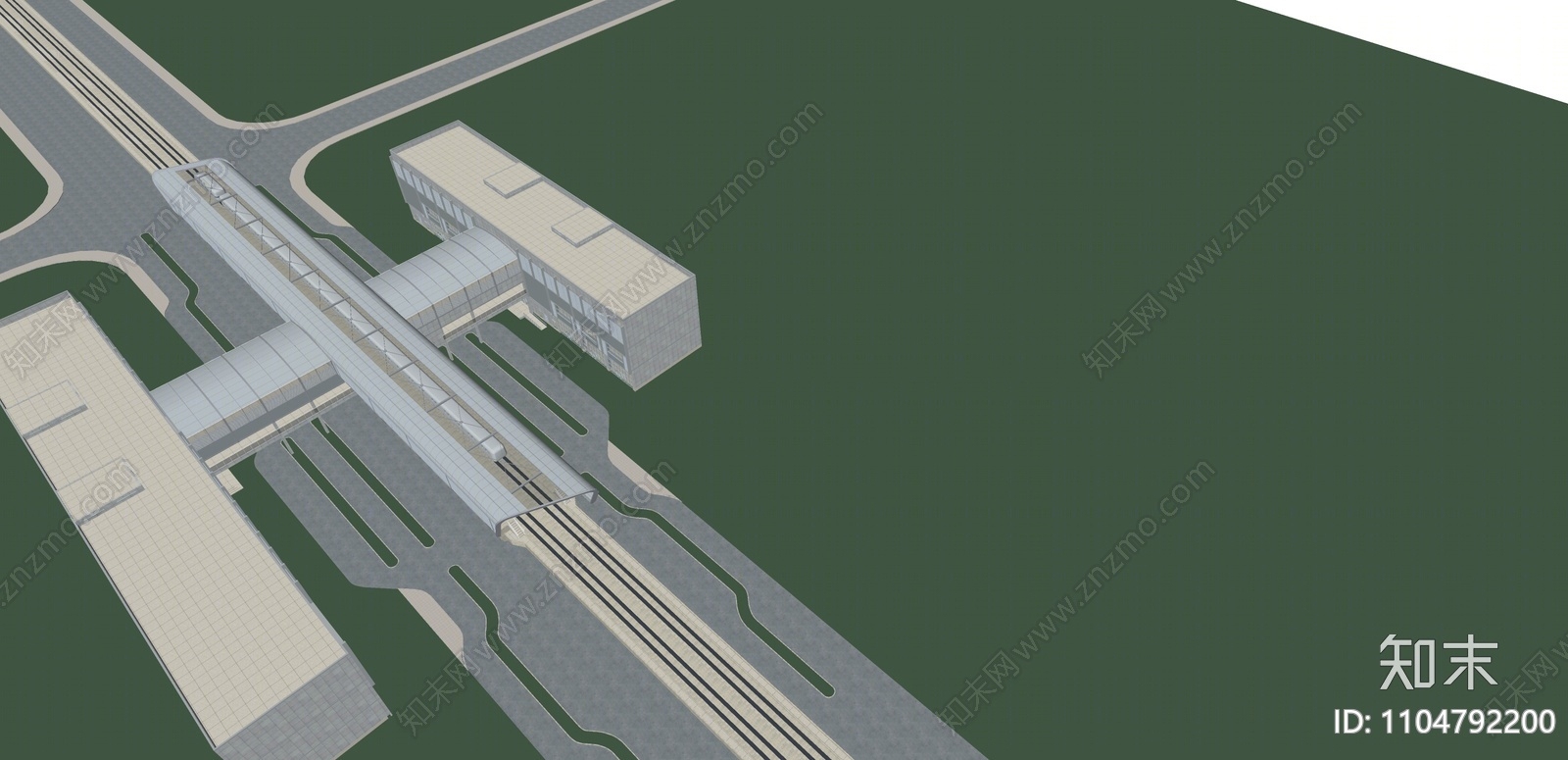 现代地铁站SU模型下载【ID:1104792200】