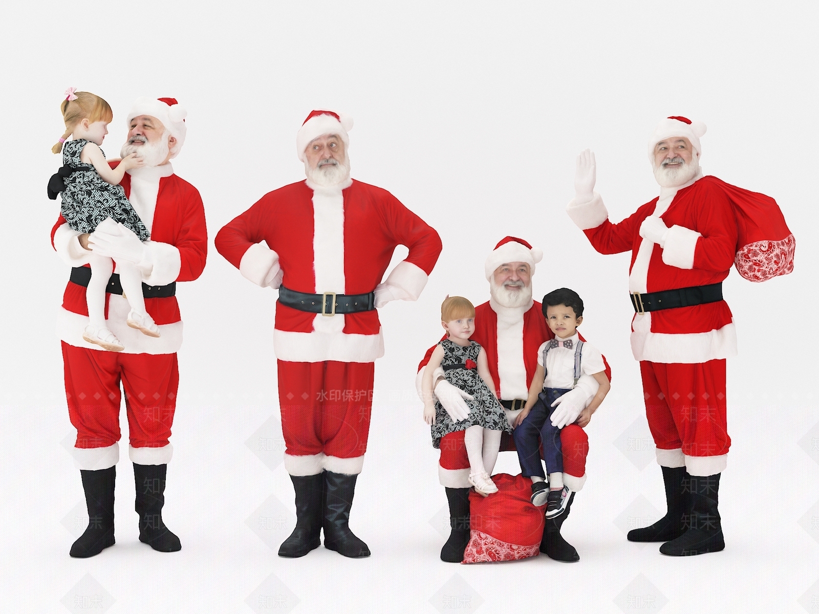 现代圣诞老人3D模型下载【ID:1104793042】