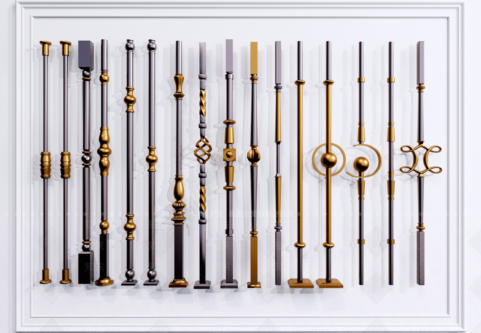 欧式栏杆立柱SU模型下载【ID:1104801447】