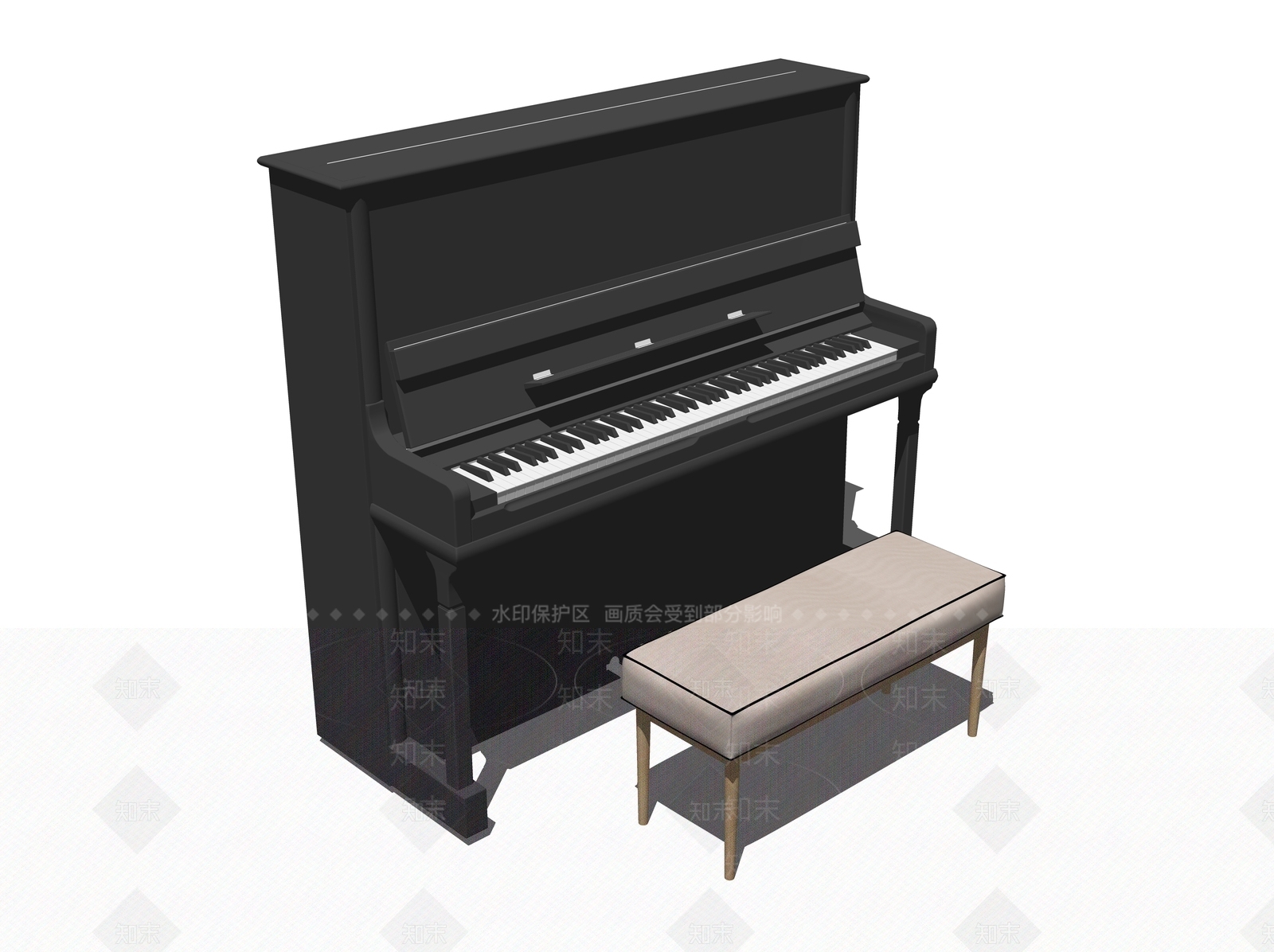 现代乐器SU模型下载【ID:1104805641】