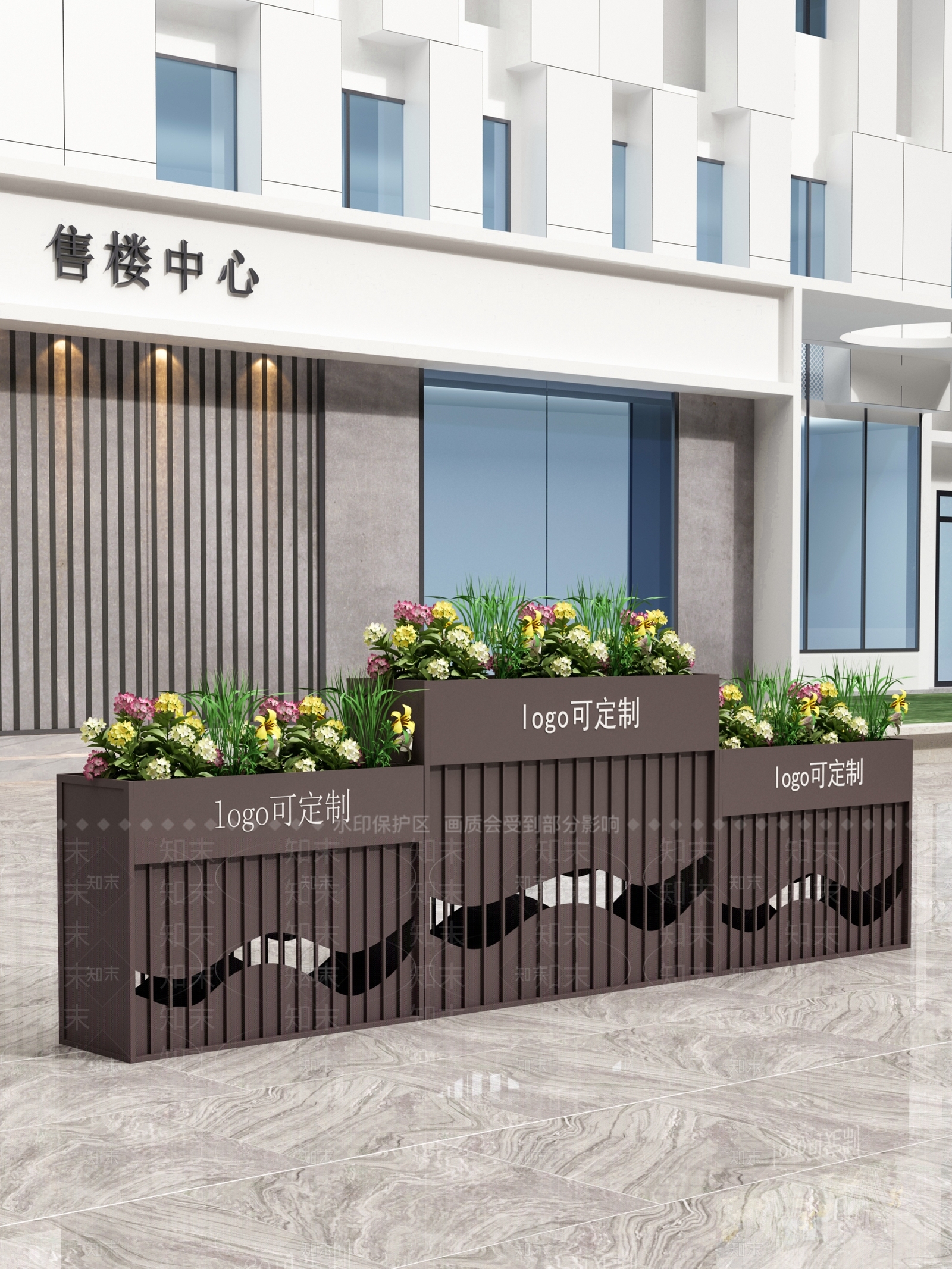 现代花箱3D模型下载【ID:1104810870】