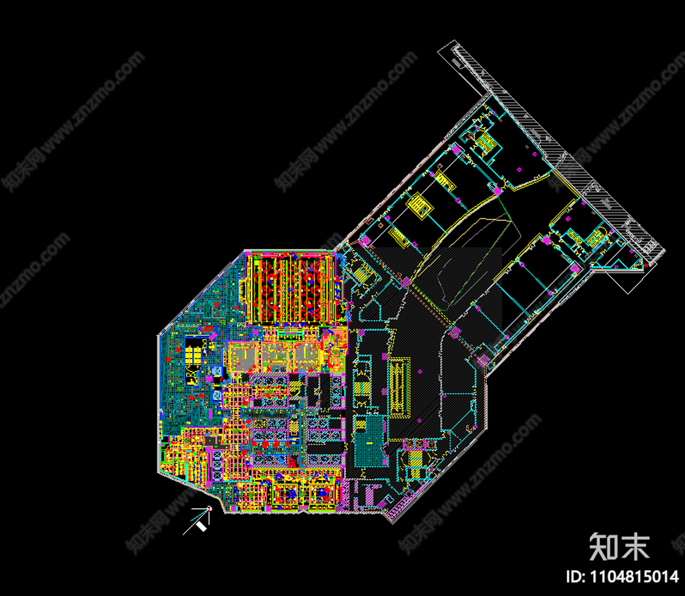 深圳柏悦酒店cad施工图下载【ID:1104815014】