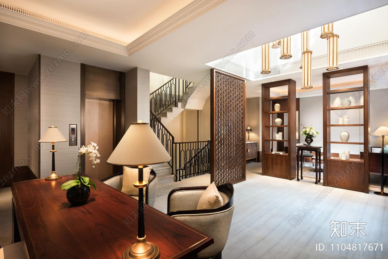 上海建业里嘉佩乐酒店cad施工图下载【ID:1104817671】
