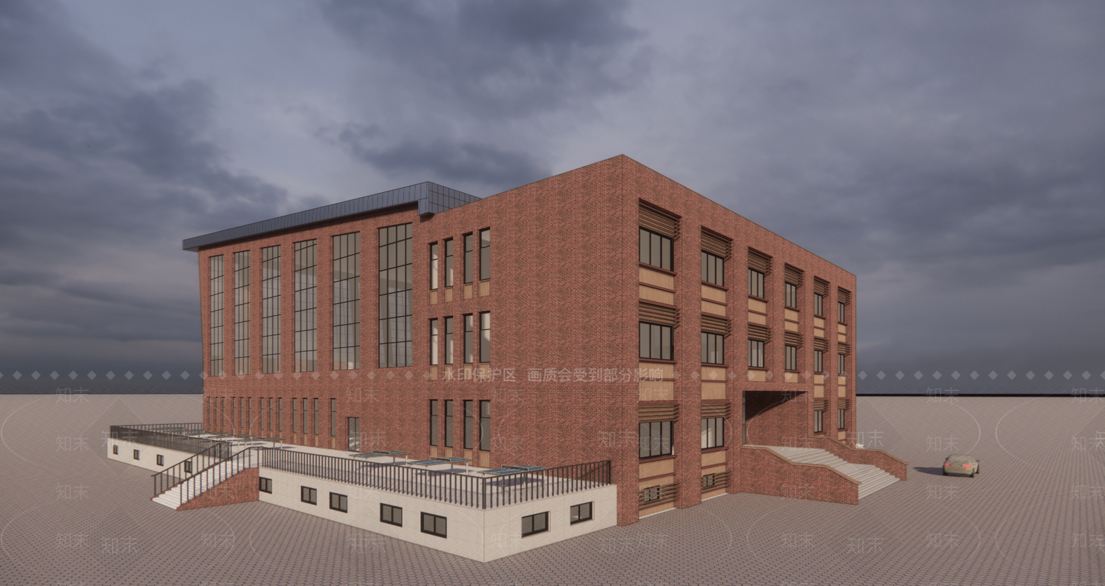 现代学校艺体楼SU模型下载【ID:1104821216】