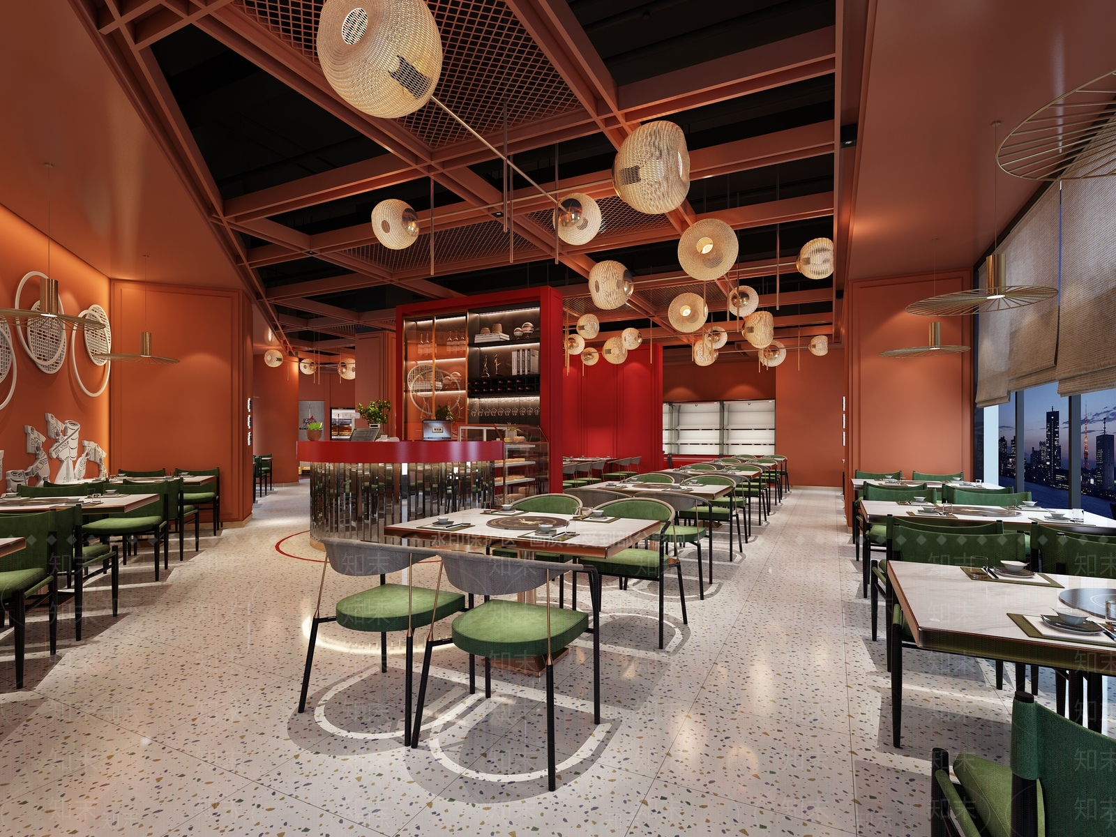 现代火锅店3D模型下载【ID:1104831931】
