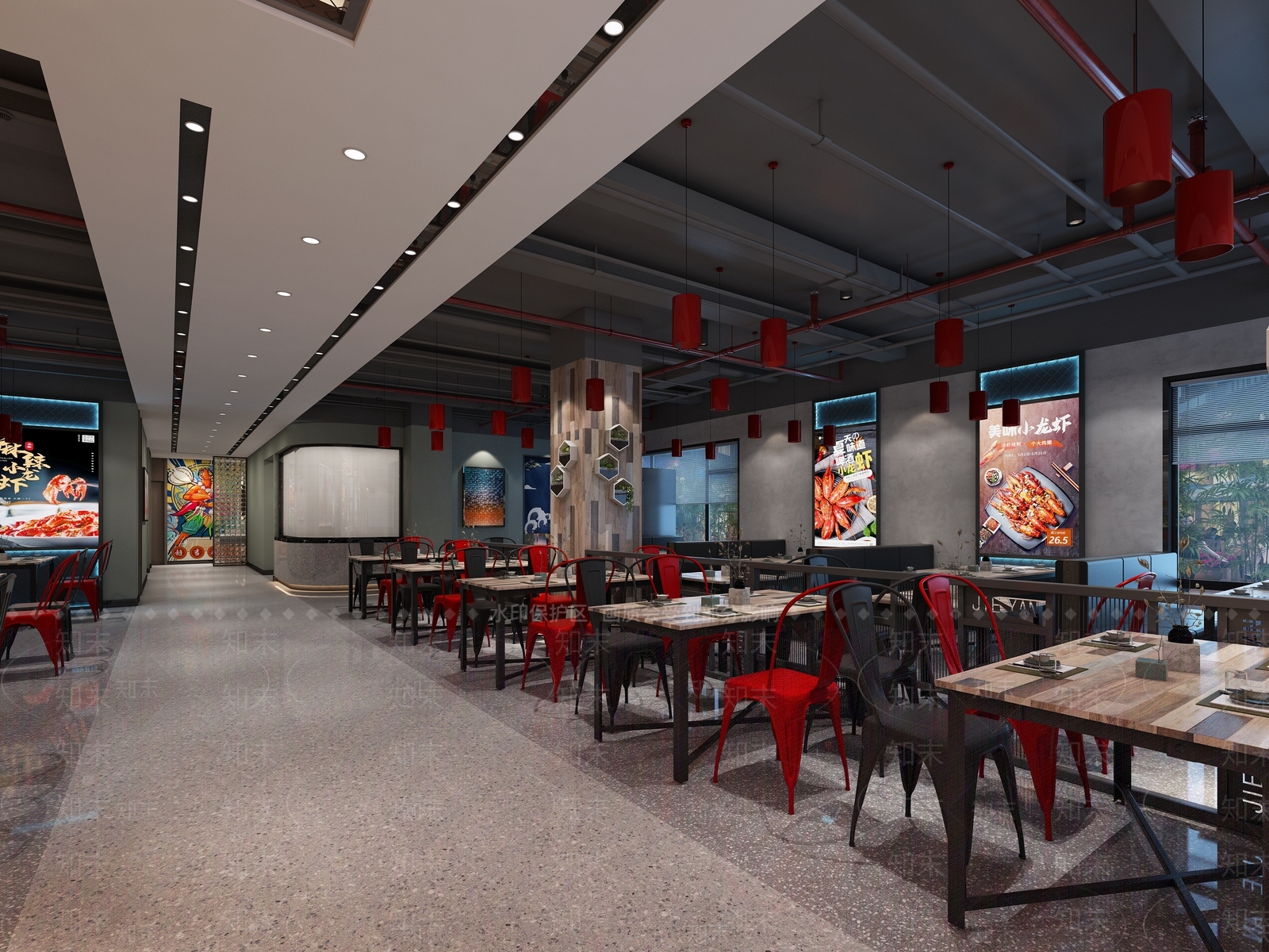 工业风烧烤店3D模型下载【ID:1104832660】