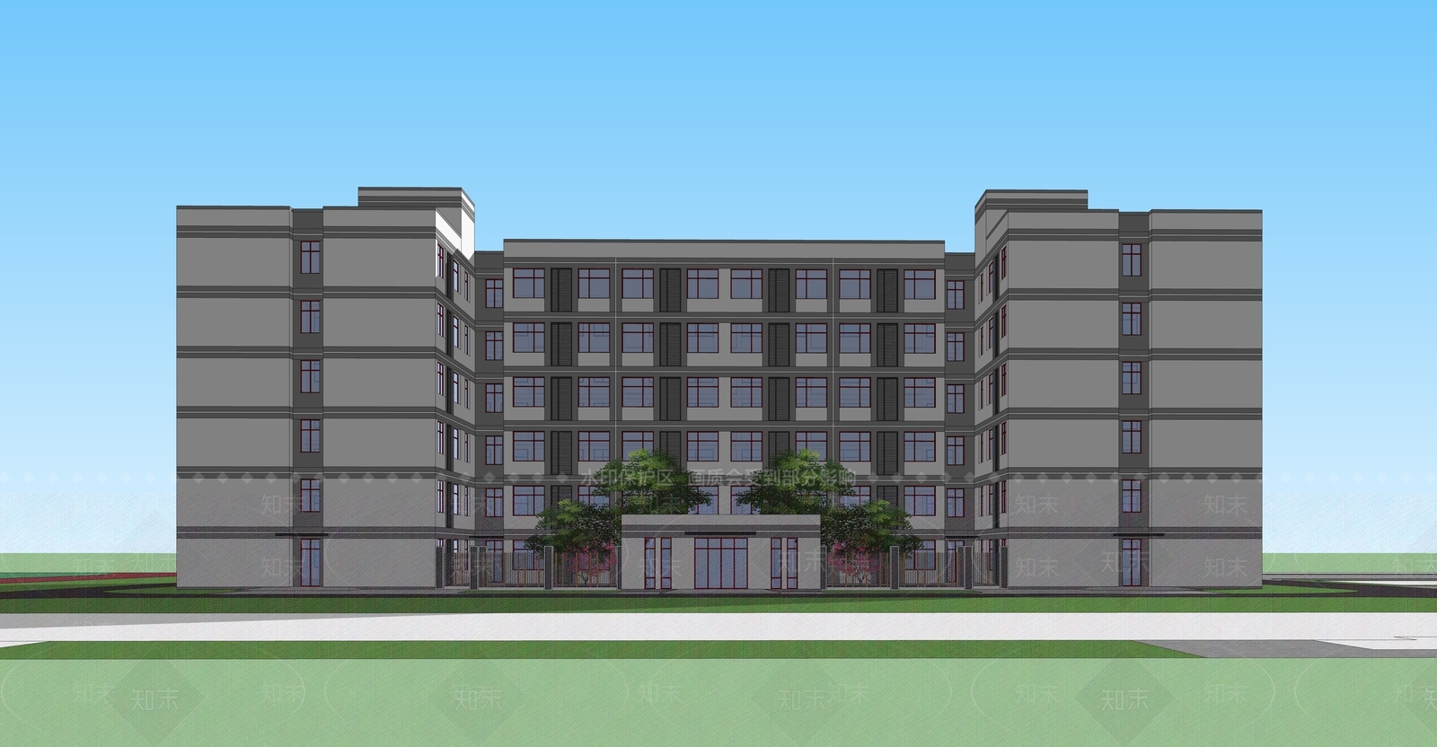 现代学校SU模型下载【ID:1104833367】