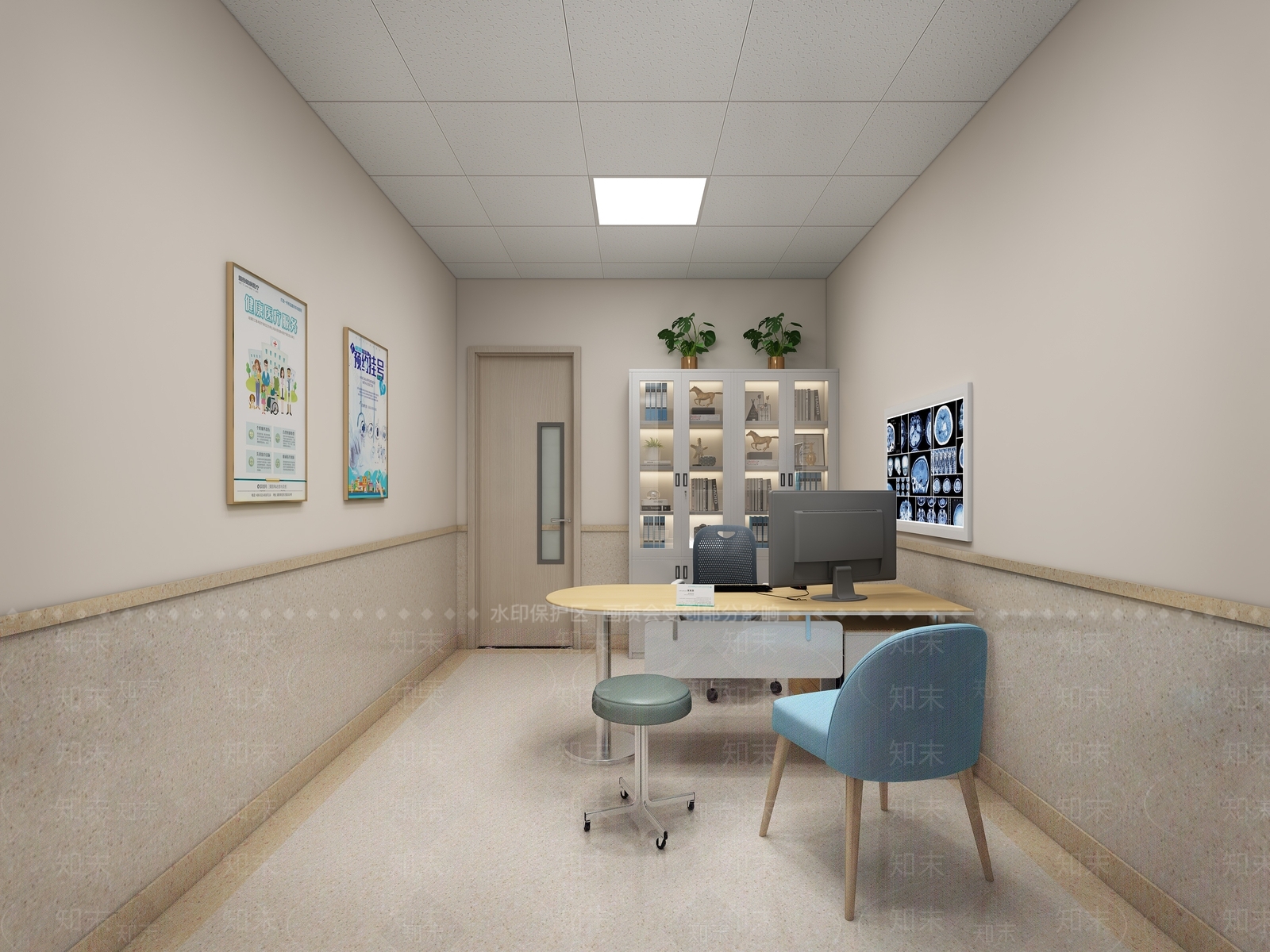 现代医院收银窗口3D模型下载【ID:1104833974】