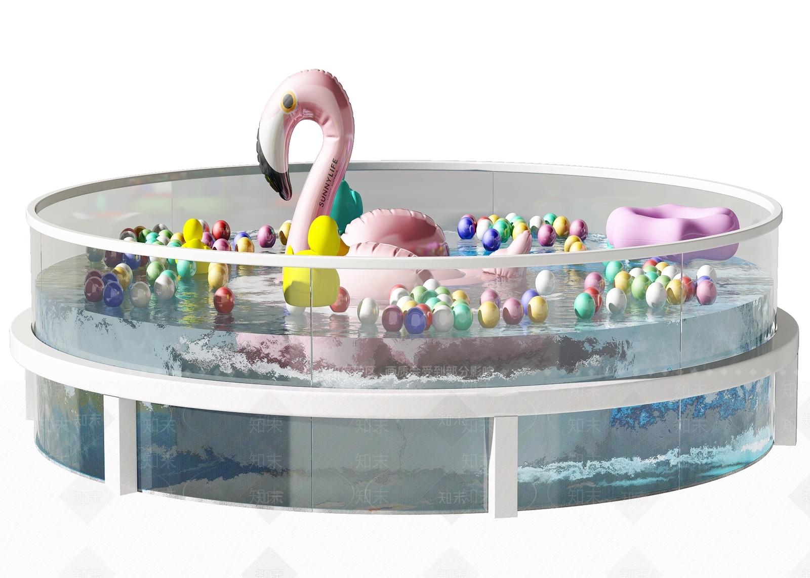 现代婴儿游泳池3D模型下载【ID:1104835059】