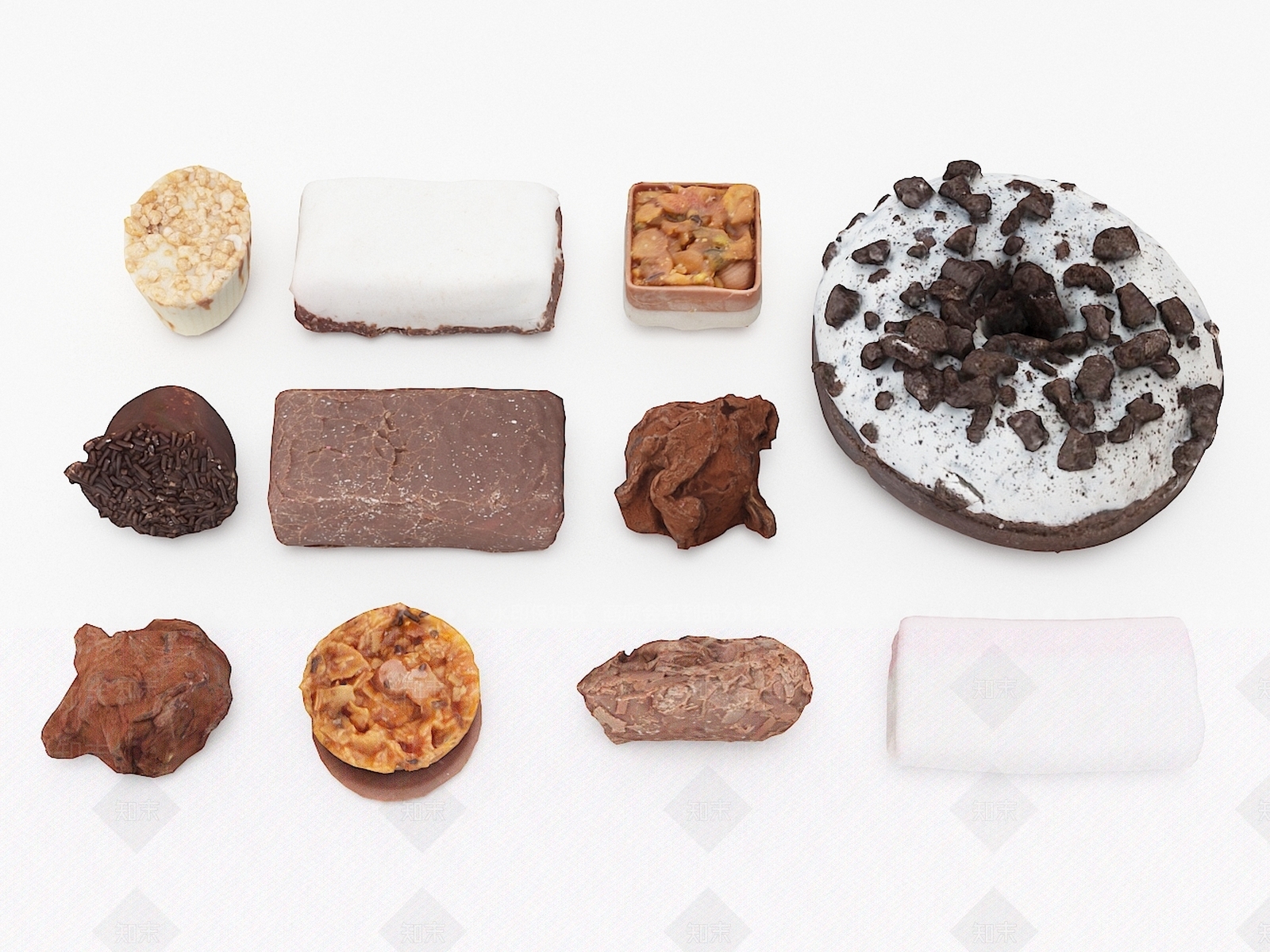 现代甜甜圈3D模型下载【ID:1104841273】