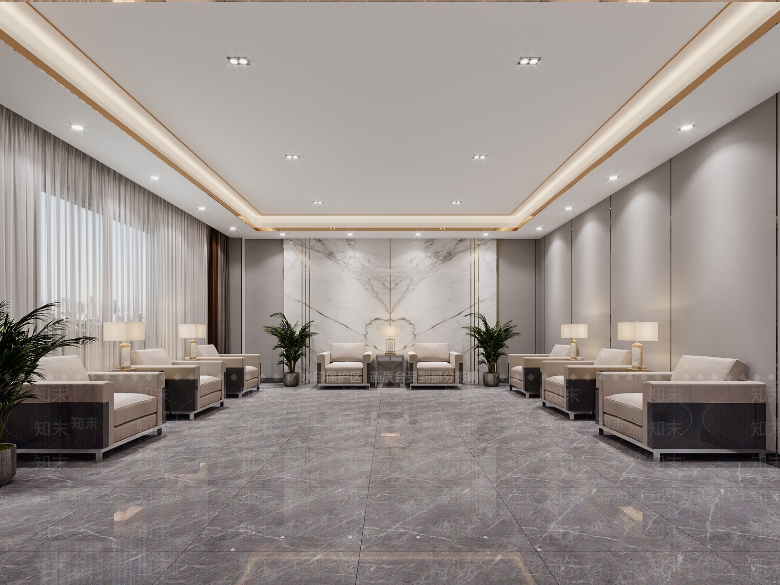 现代接待室3D模型下载【ID:1104844756】