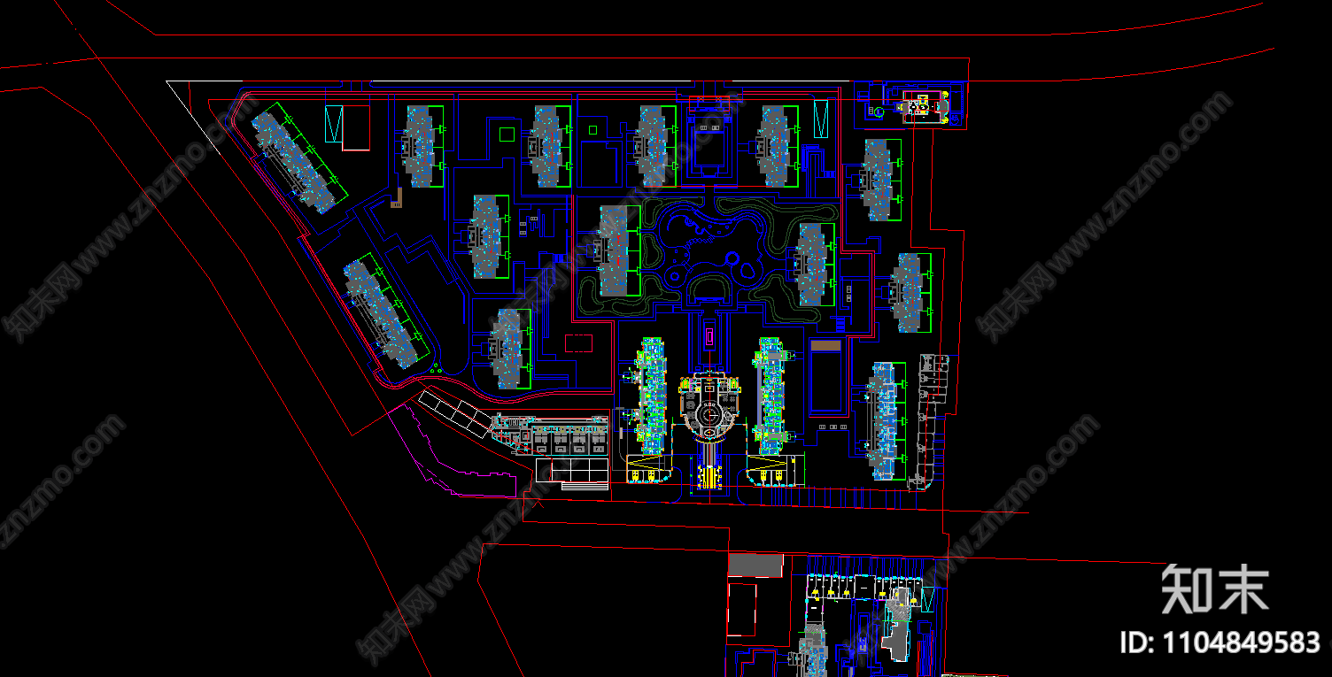 住宅景观施工图下载【ID:1104849583】