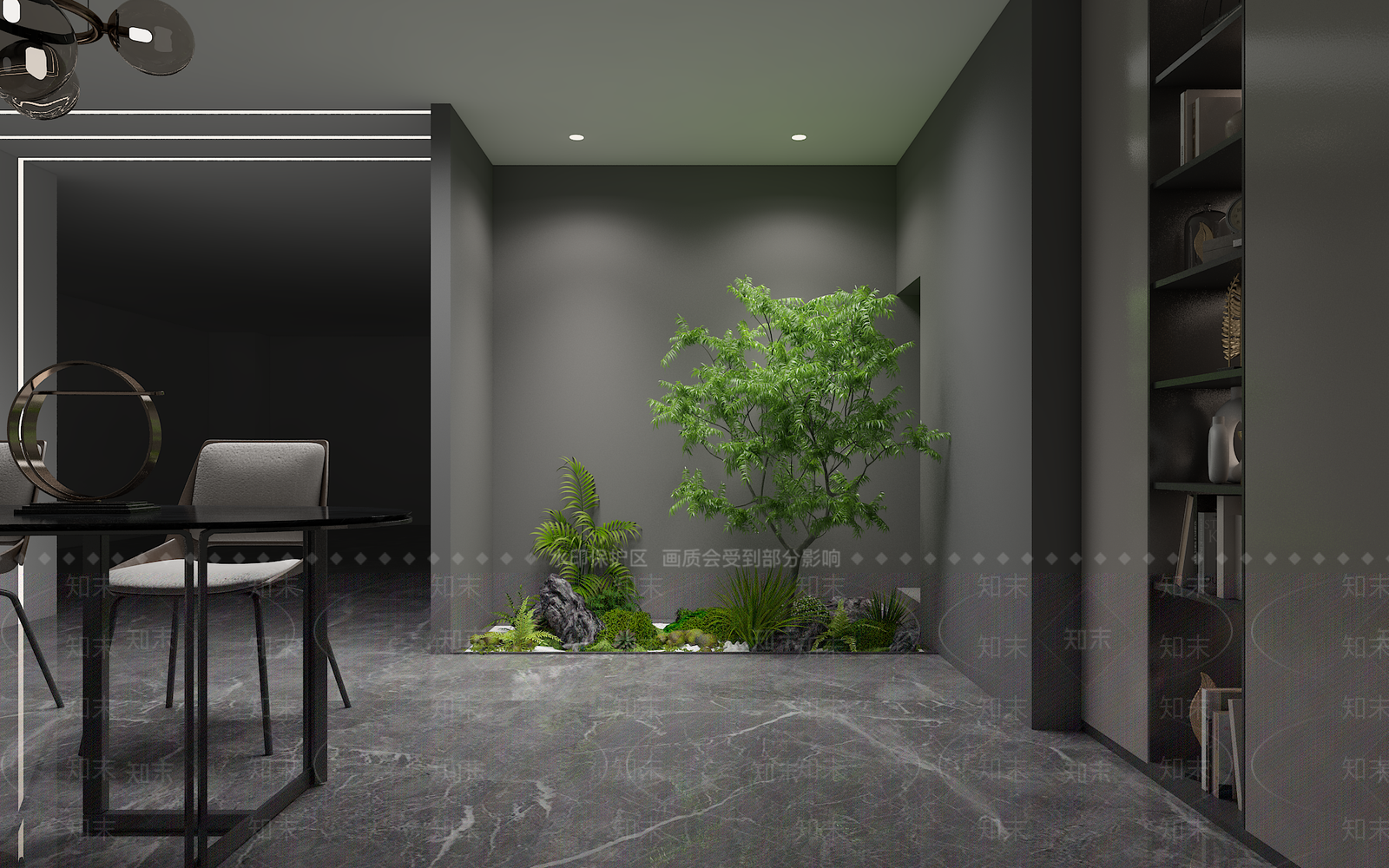 现代植物堆3D模型下载【ID:1104850236】