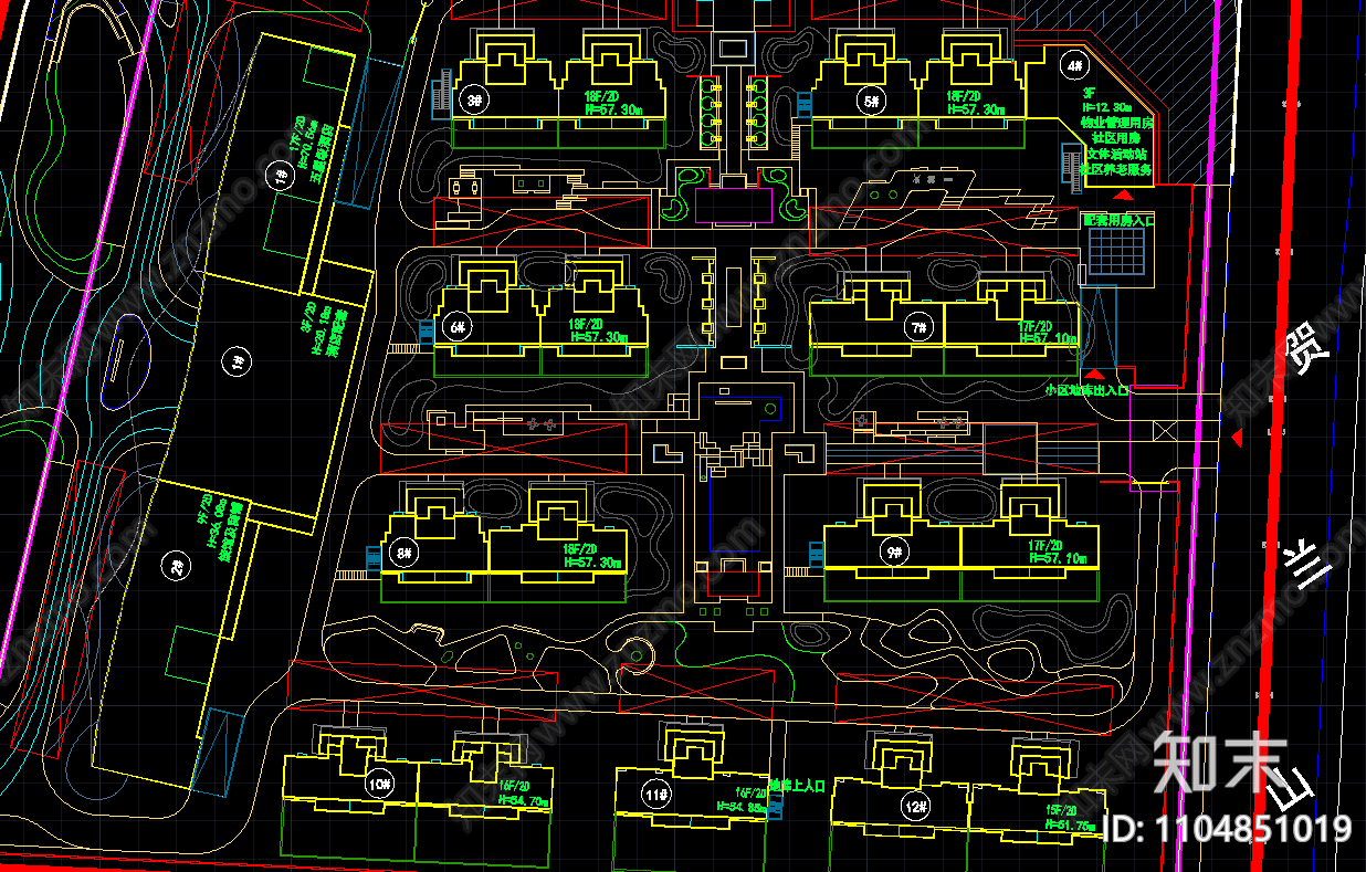 住宅景观施工图下载【ID:1104851019】