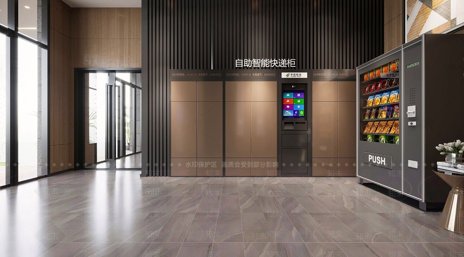现代电梯间3D模型下载【ID:1104854614】
