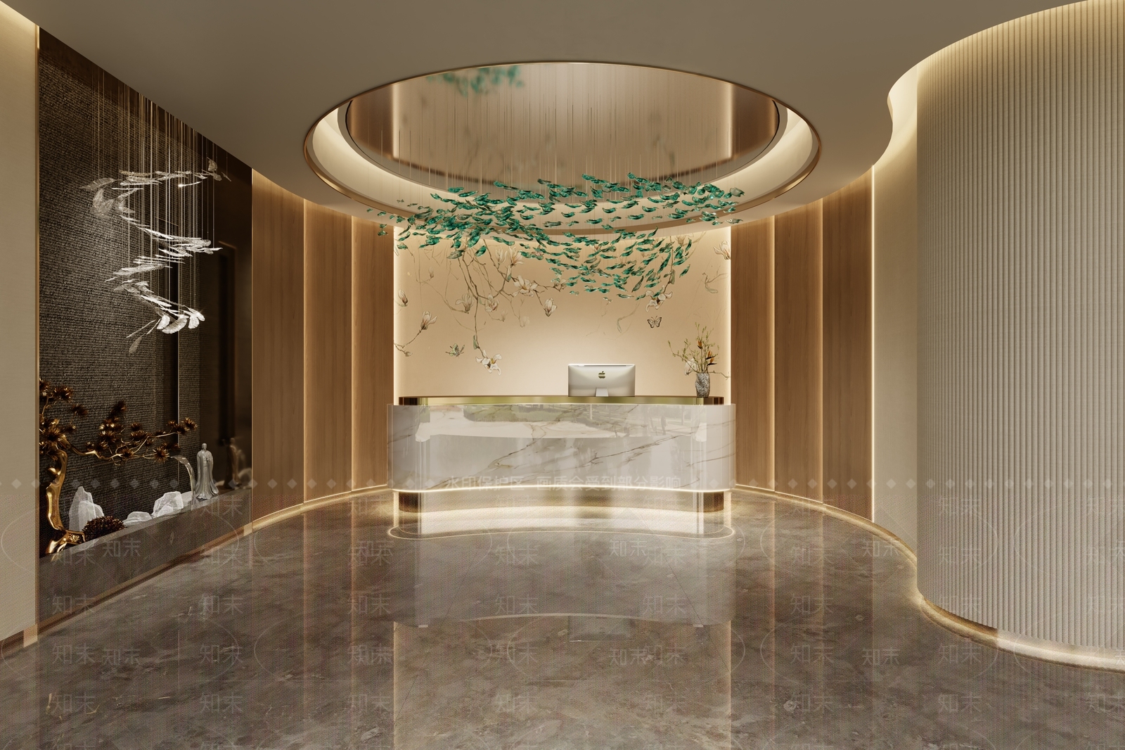 新中式美容SPA店3D模型下载【ID:1104855389】