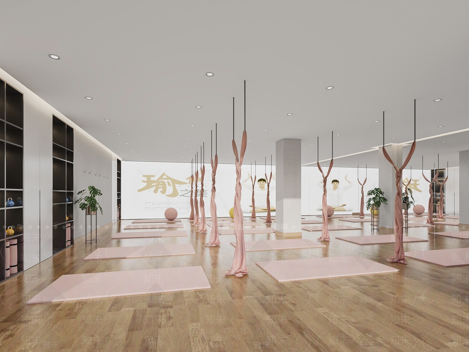 现代瑜伽室3D模型下载【ID:1104856175】