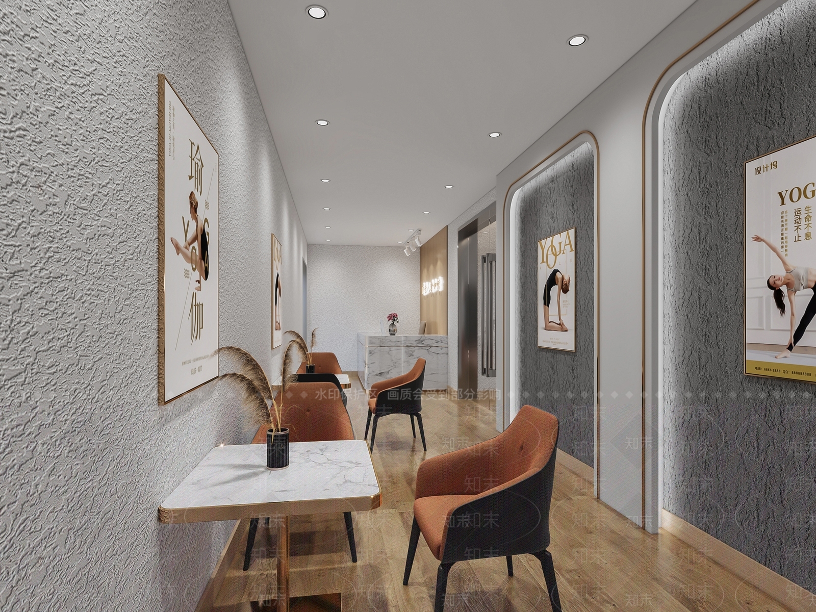 现代瑜伽室3D模型下载【ID:1104856175】