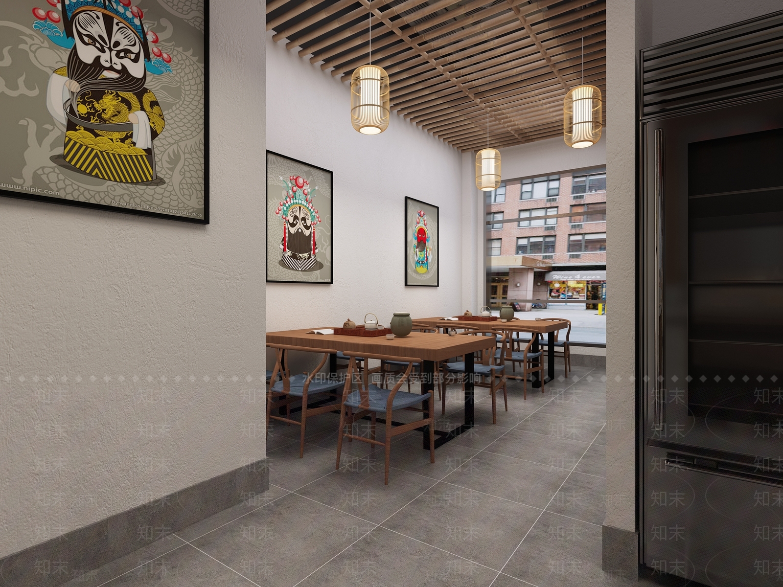 中式火锅店3D模型下载【ID:1104861673】