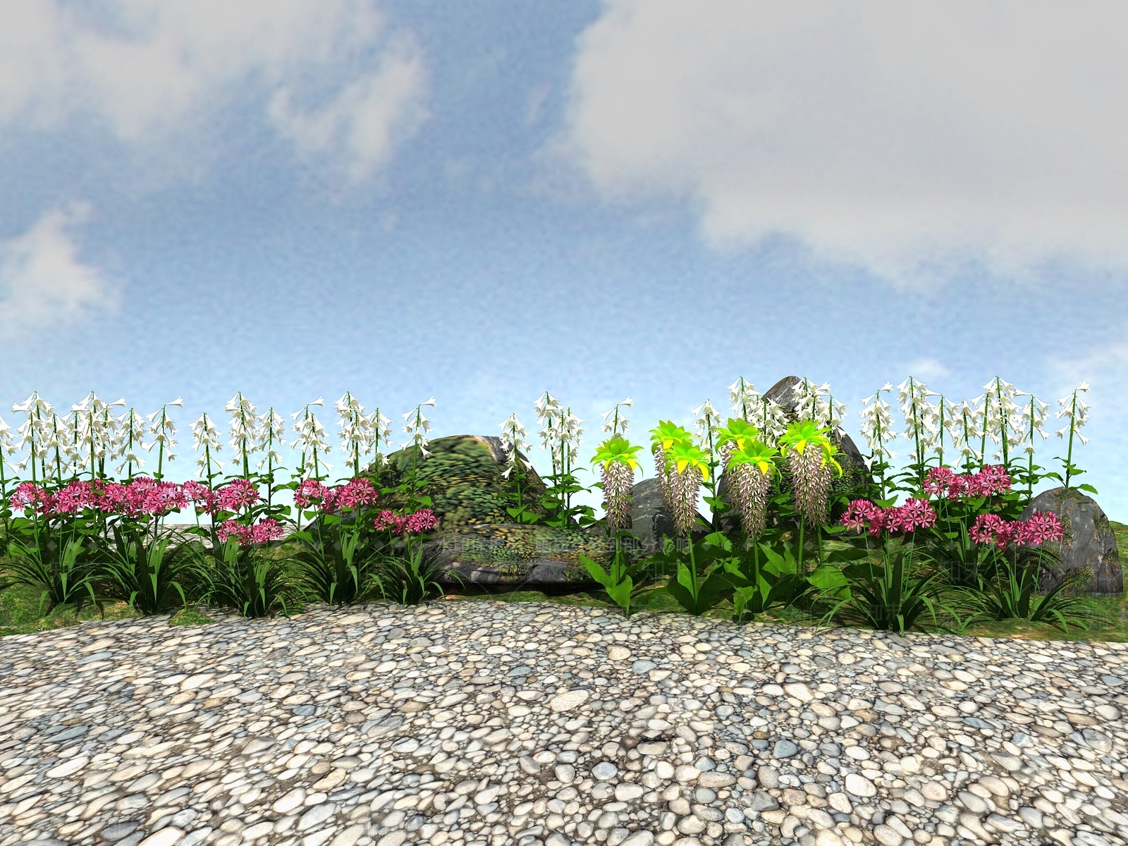 新中式花卉3D模型下载【ID:1104866159】