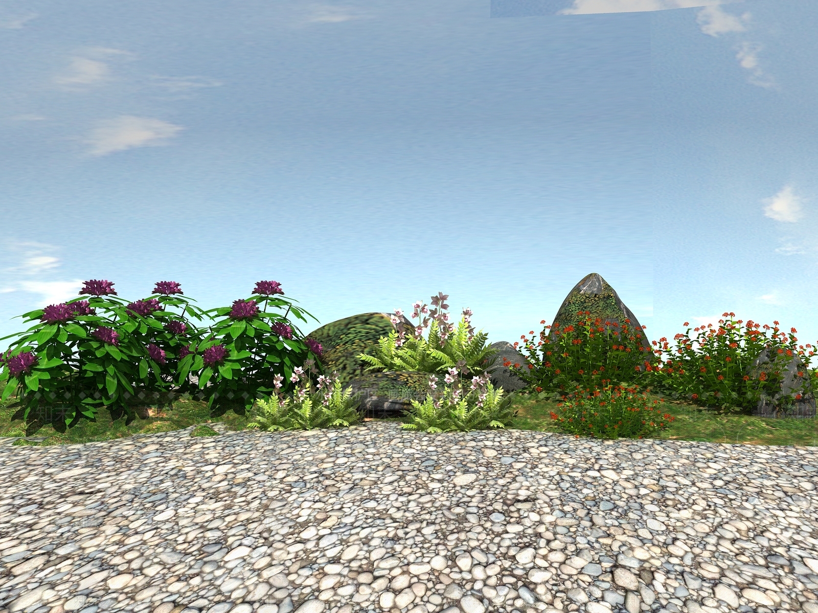 新中式花草组合3D模型下载【ID:1104867023】