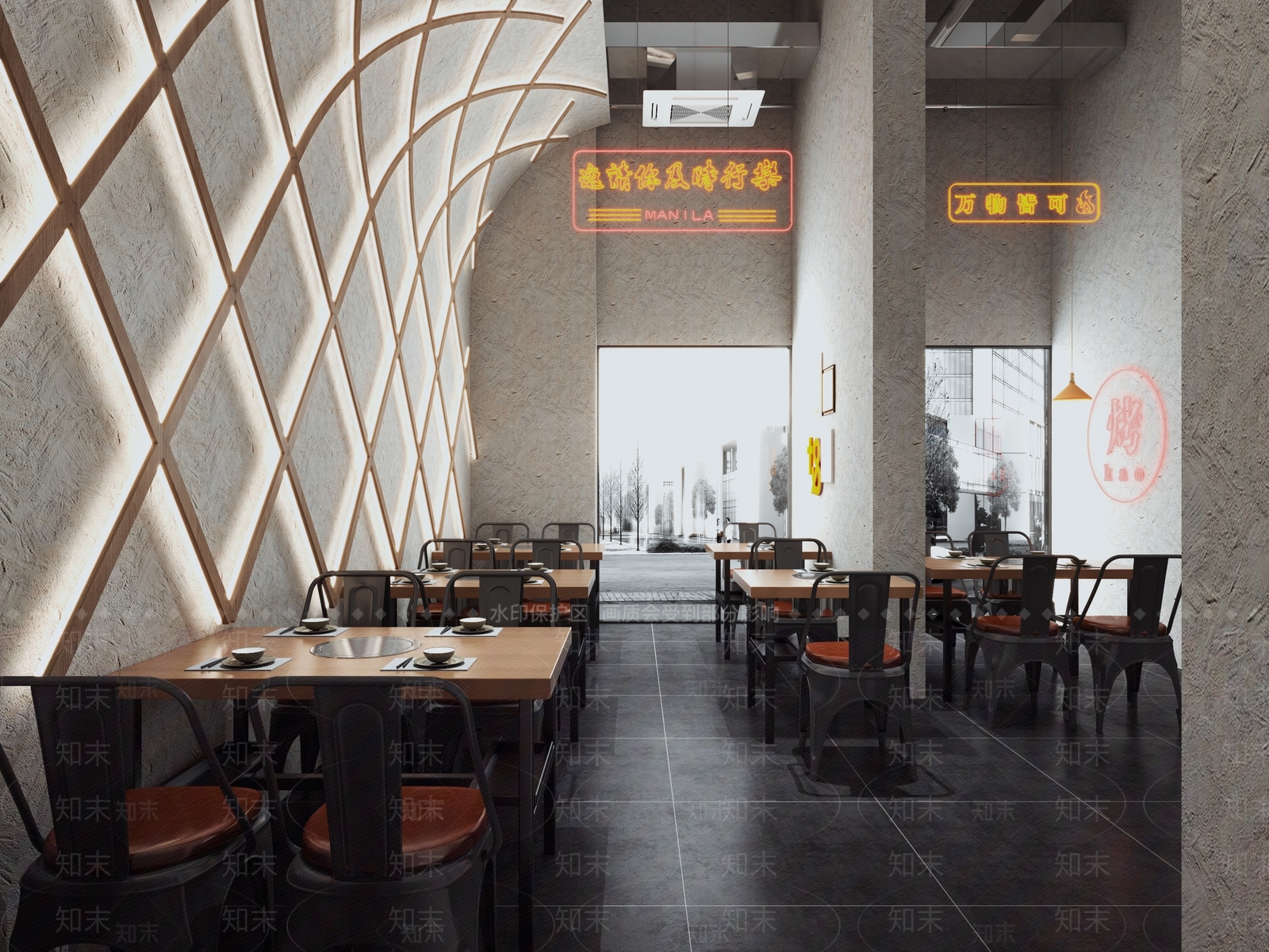 现代烧烤店3D模型下载【ID:1104872557】