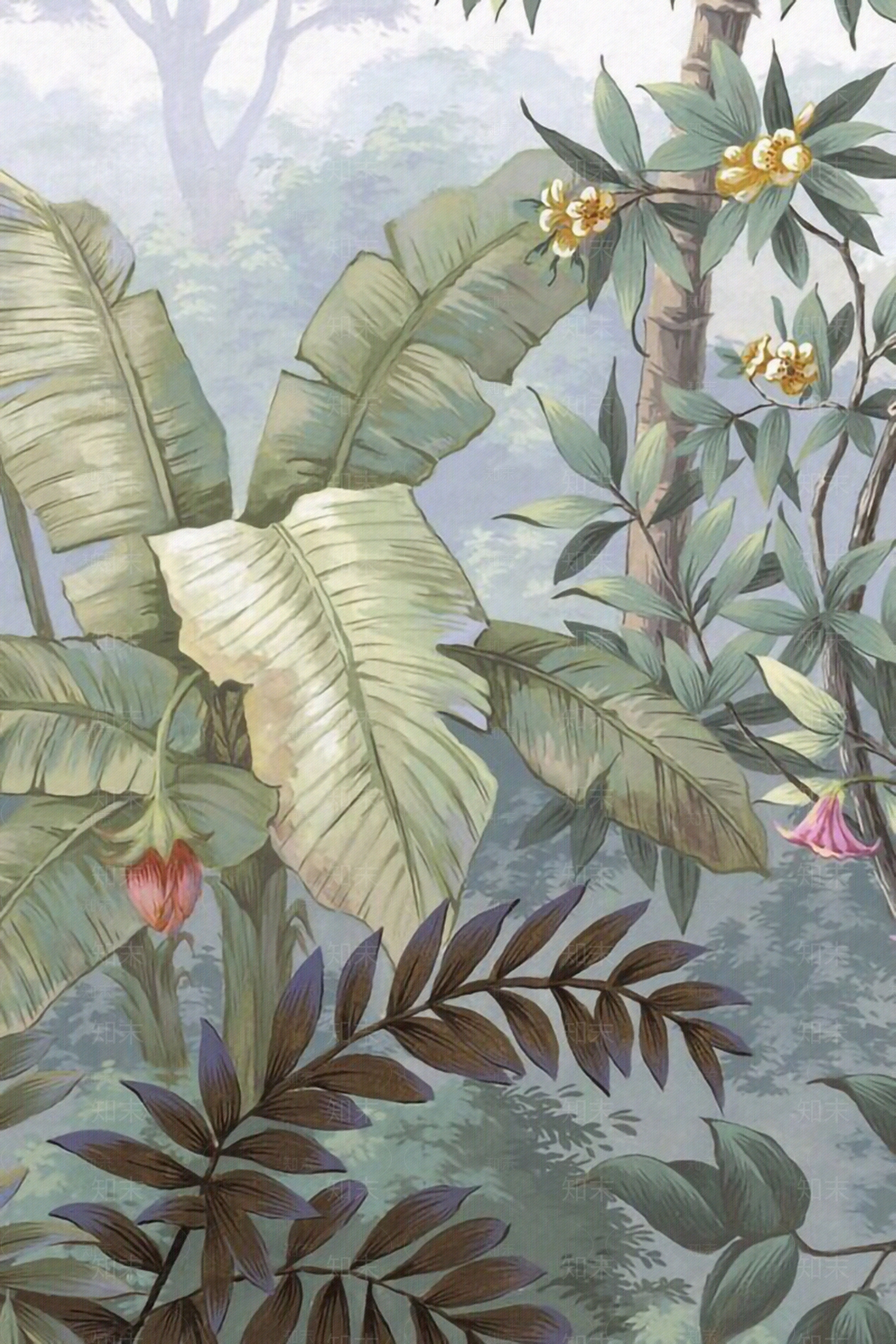 美式田园壁纸贴图下载【ID:1104876999】