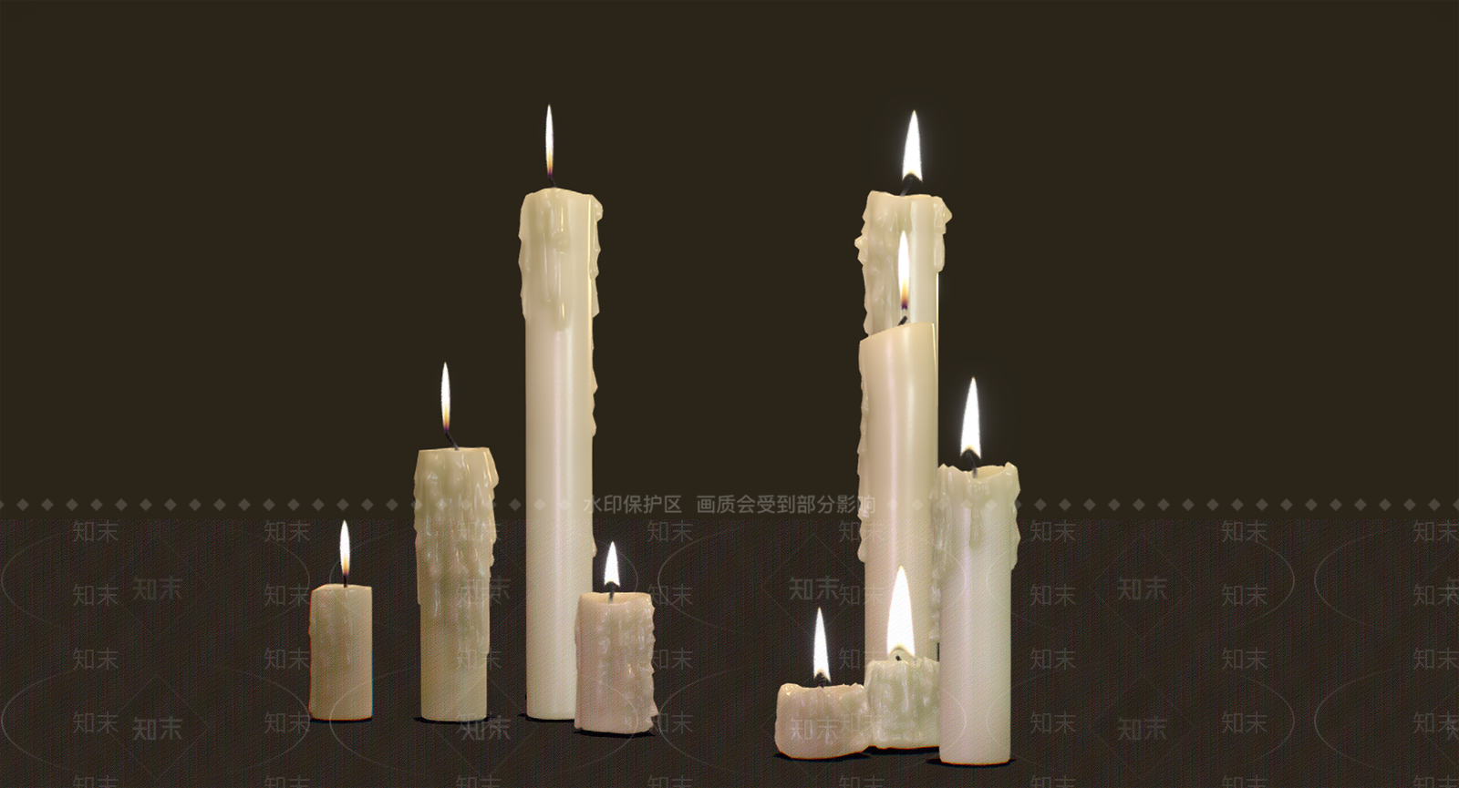 工业风蜡烛3D模型下载【ID:1104883844】