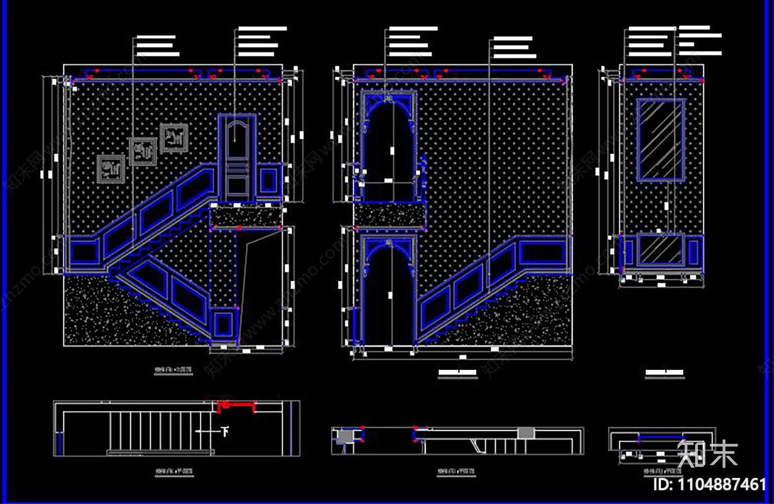 整木别墅案例设计CAD施工图下载【ID:1104887461】