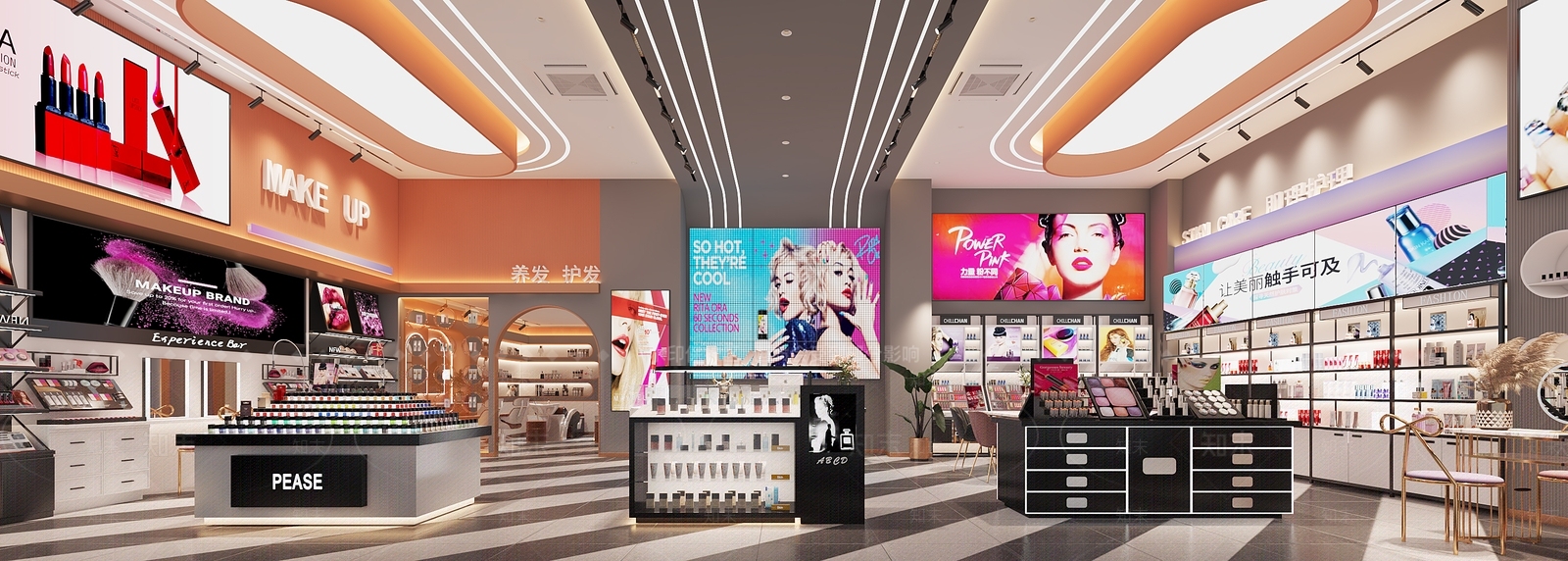 现代美发店3D模型下载【ID:1104896343】
