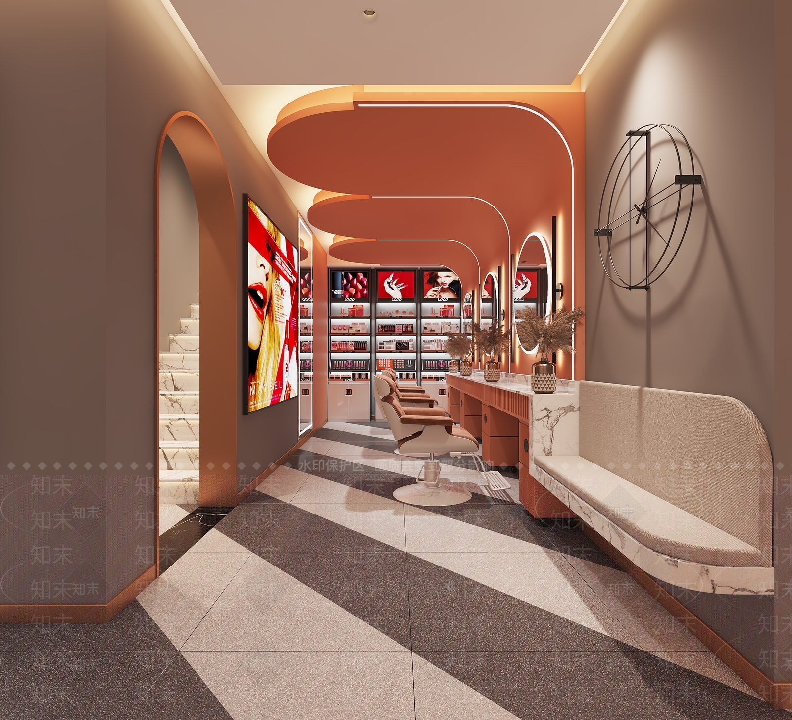 现代美发店3D模型下载【ID:1104896343】