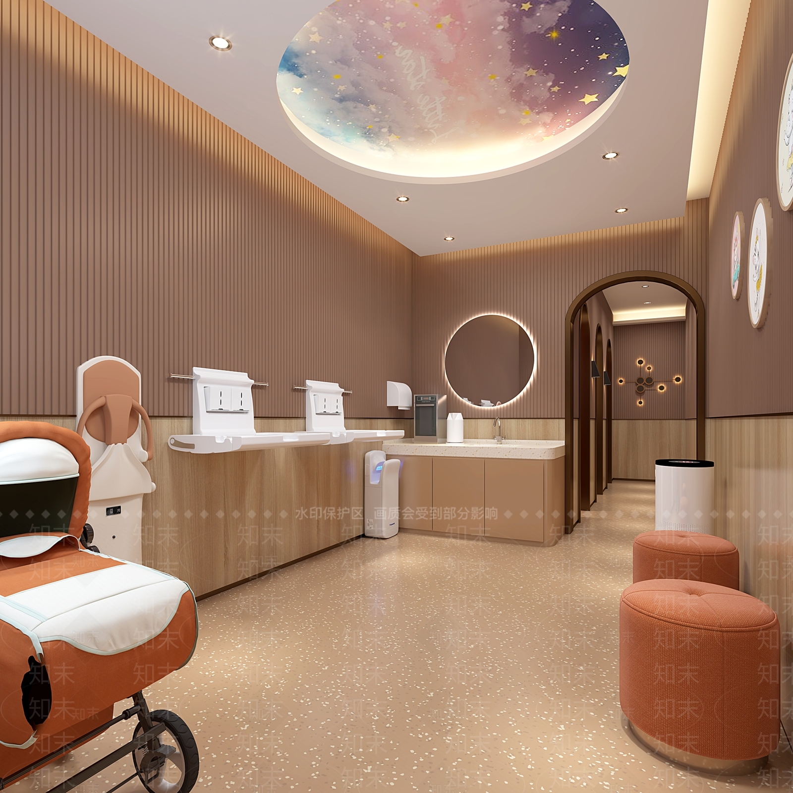 现代母婴室3D模型下载【ID:1104896701】