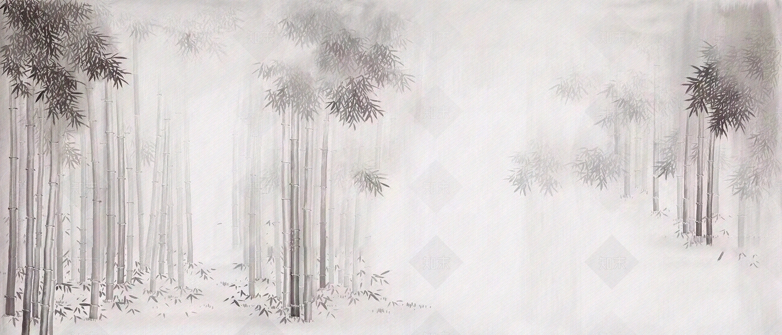 新中式竹子元素壁画贴图下载【ID:1104902538】
