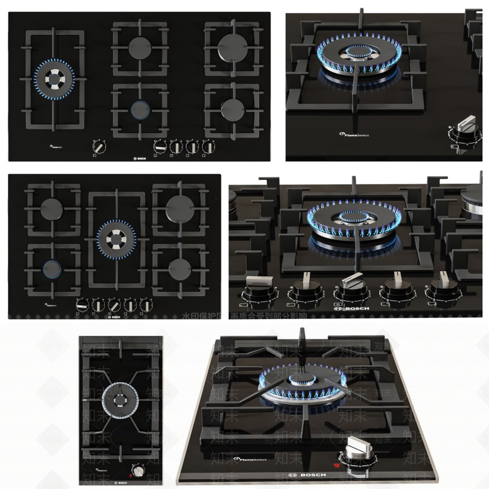 现代灶台3D模型下载【ID:1105655999】