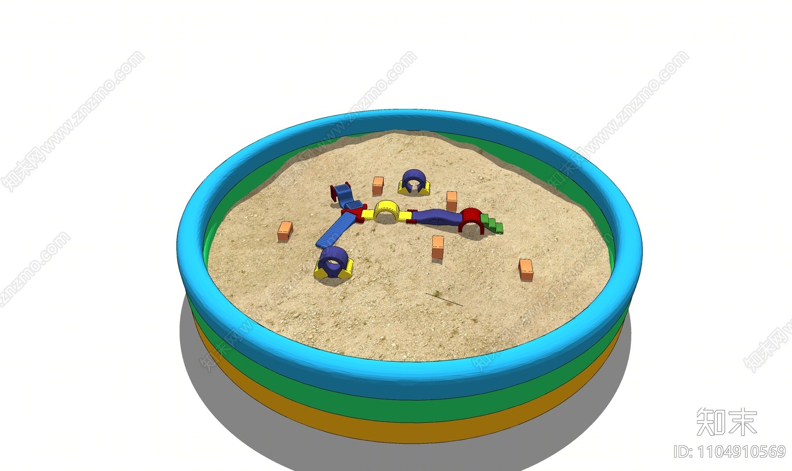 现代游乐沙坑SU模型下载【ID:1104910569】