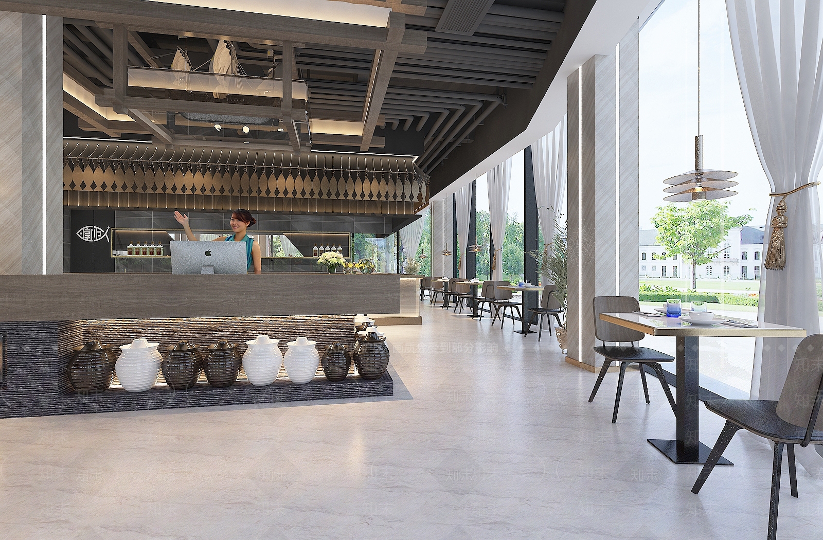 现代火锅店3D模型下载【ID:1104926685】