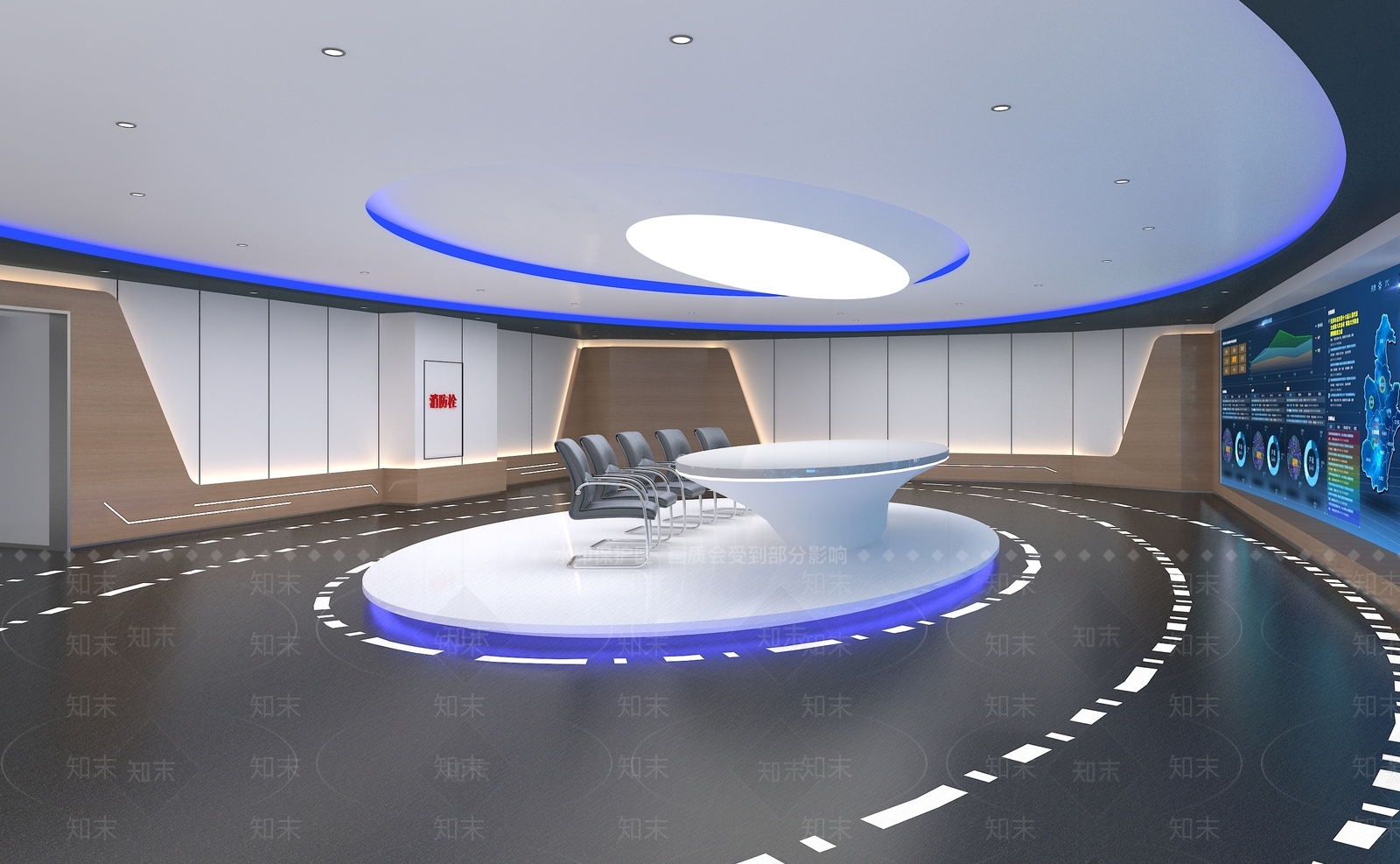 现代指挥控制室3D模型下载【ID:1104931330】
