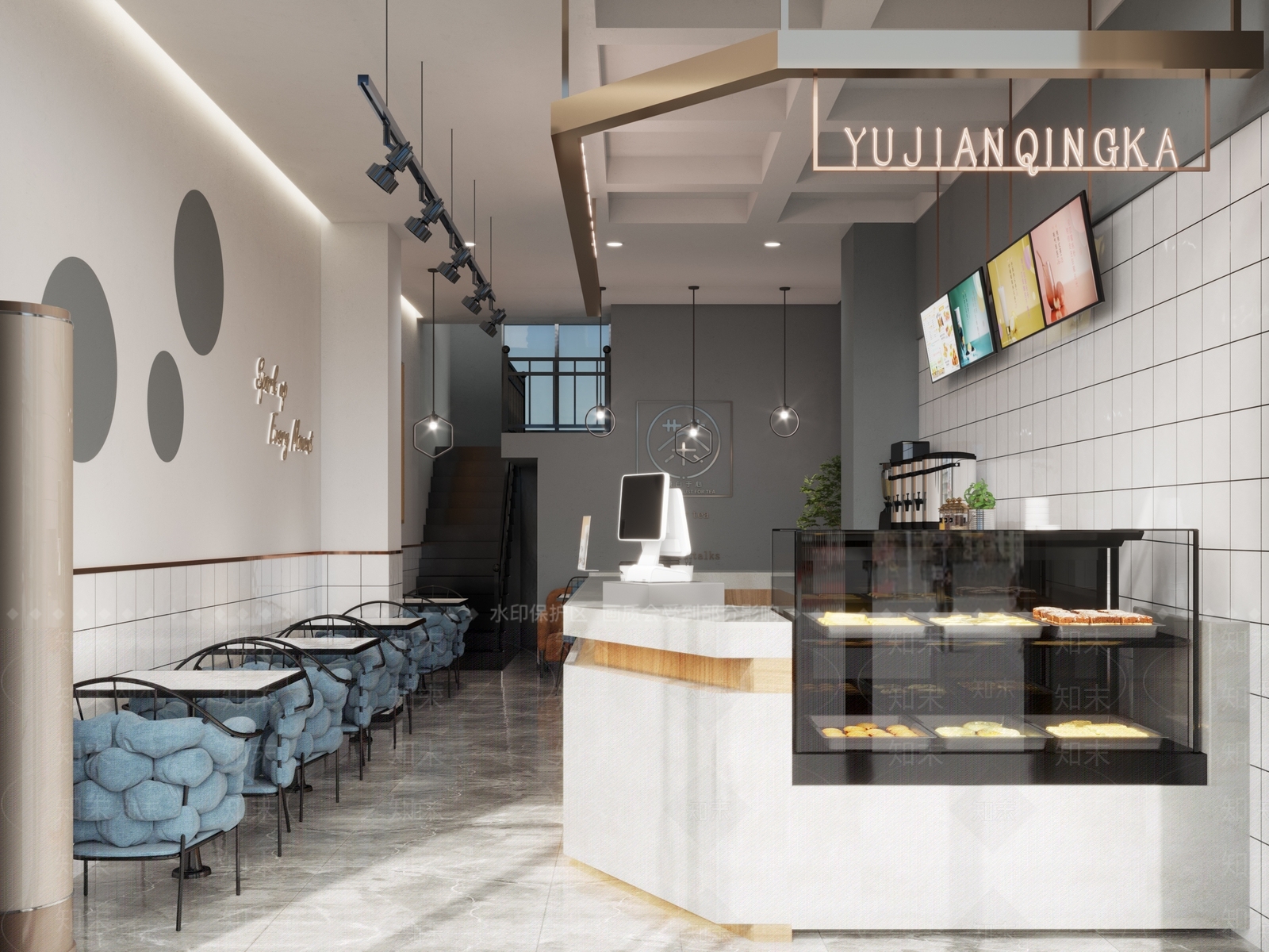 现代奶茶店3D模型下载【ID:1104934264】