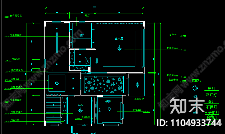 现代简约四层别墅装修设计全套图纸cad施工图下载【ID:1104933744】