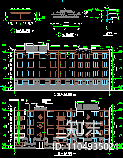 民房建筑CAD设计施工图纸施工图下载【ID:1104935021】