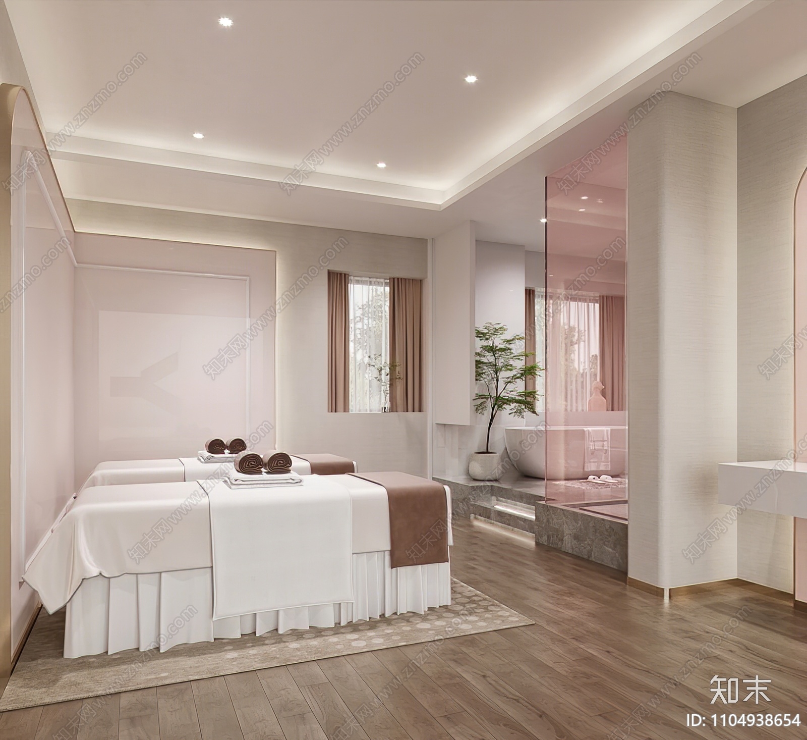 现代美容SPA店3D模型下载【ID:1104938654】