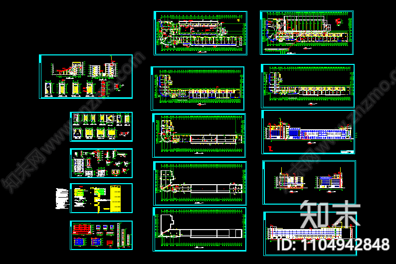 汽车站全套CAD图纸施工图下载【ID:1104942848】