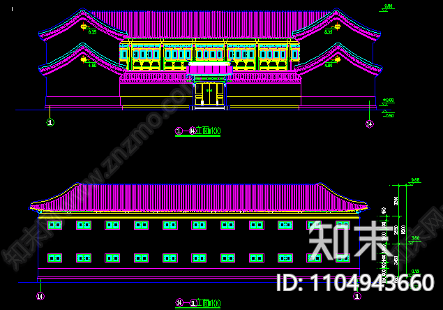 中国古建筑四合院CAD施工图施工图下载【ID:1104943660】